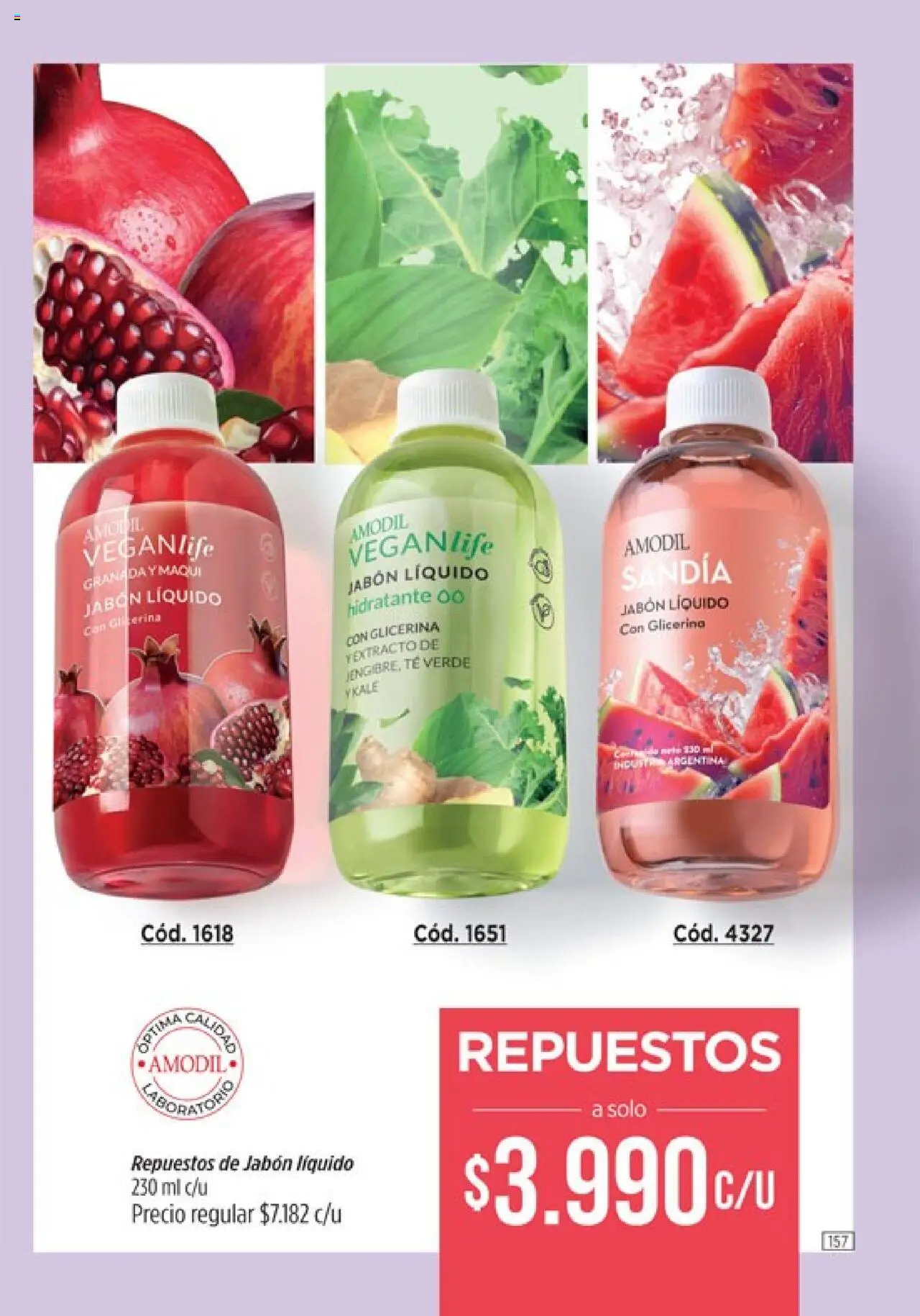 Catálogo Amodil Campaña 16 │ válido desde el 01.10.2025 | Página: 157 | Productos: Sandía, Jabón líquido, Jabón, Té