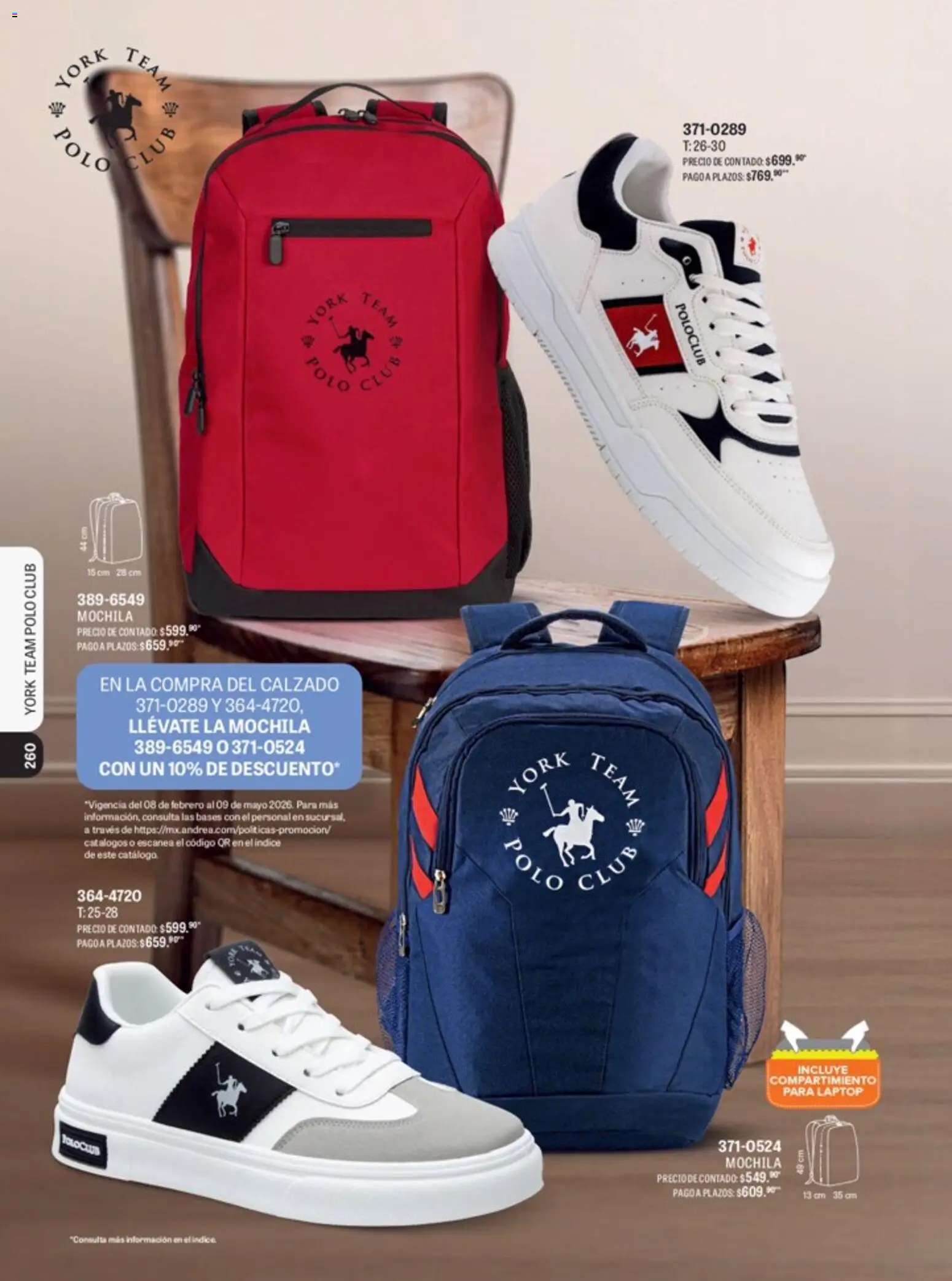 Nuevas ofertas de Andrea válidas en toda la República Mexicana desde el 15.04.2026. ¡Encuentra las mejores ofertas en Andrea catálogo Lo mejor en marcas! | Página: 211 | Productos: Mochila