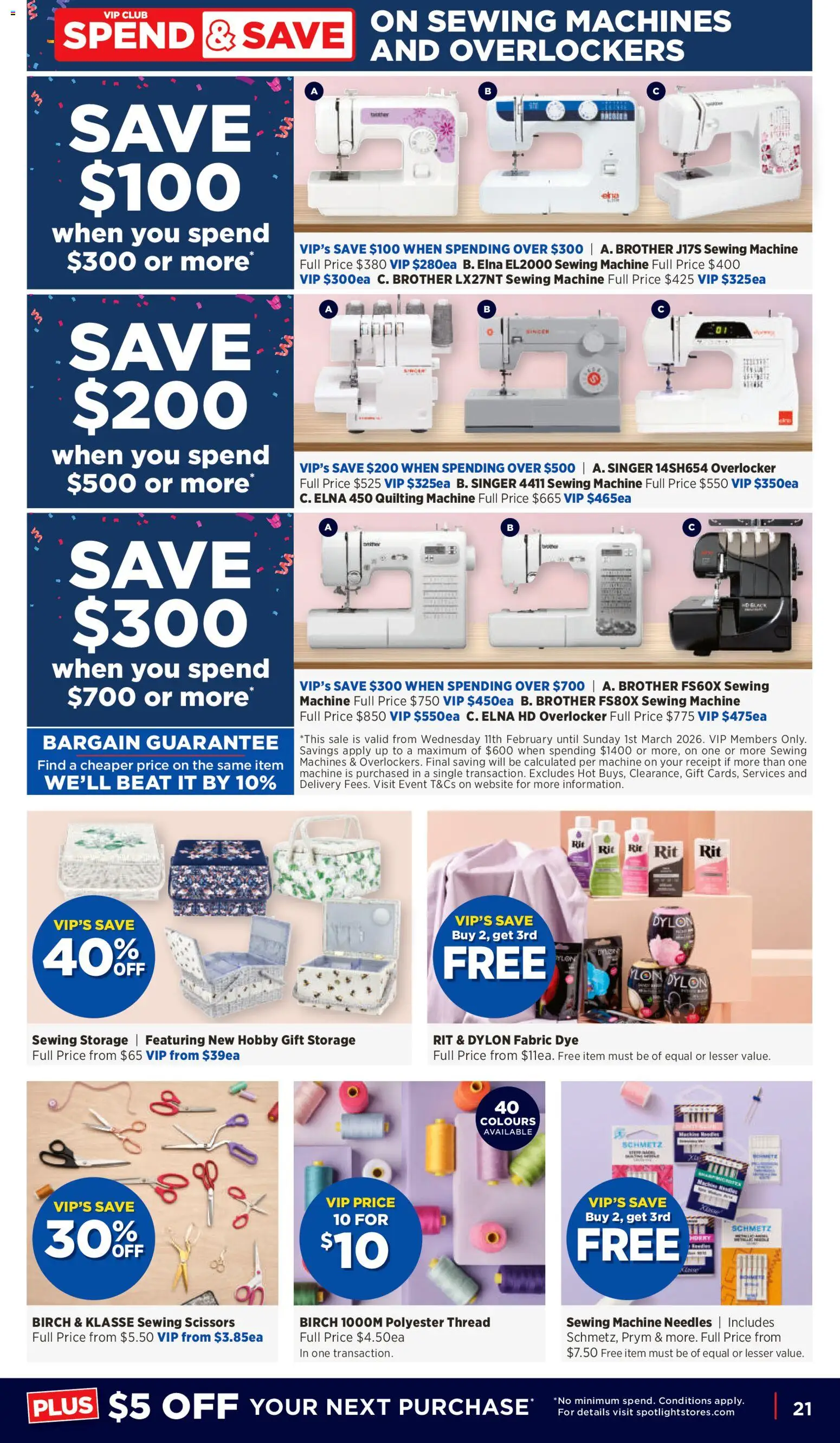 Spotlight catalogue - valid from 11.02.2026 | Page: 21 | Products: Scissors, Sewing machine