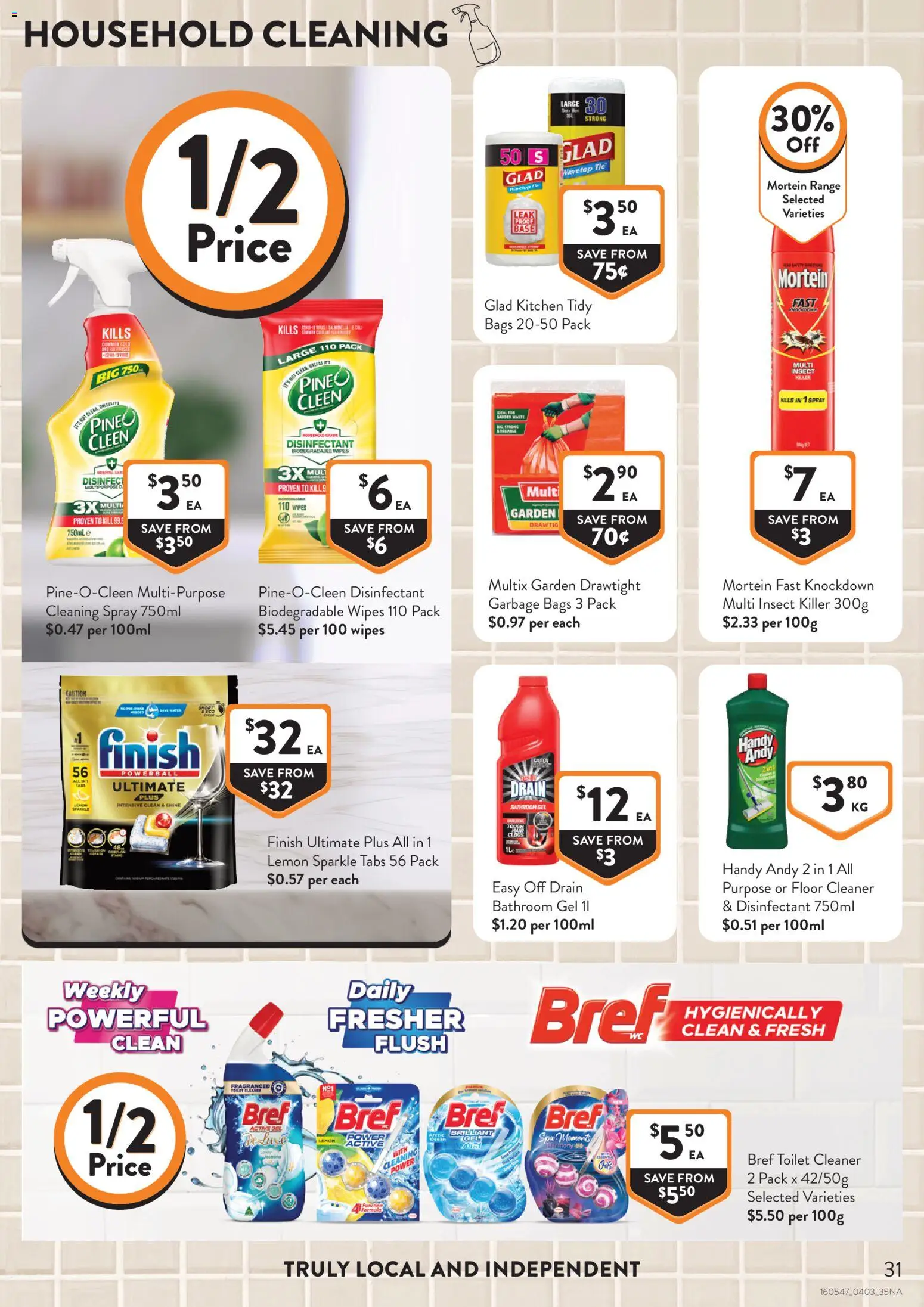 Foodworks catalogue - valid from 04.03.2026 | Page: 31 | Products: Toilet, Household, Garbage bags, Multipurpose