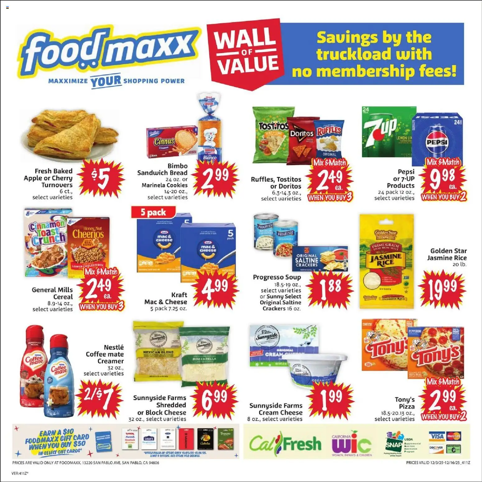 FoodMaxx Weekly Ad - CA - valid from 03.12.2025 | Page: 2 | Products: Cheese, Coffee, Cookies, Lemon