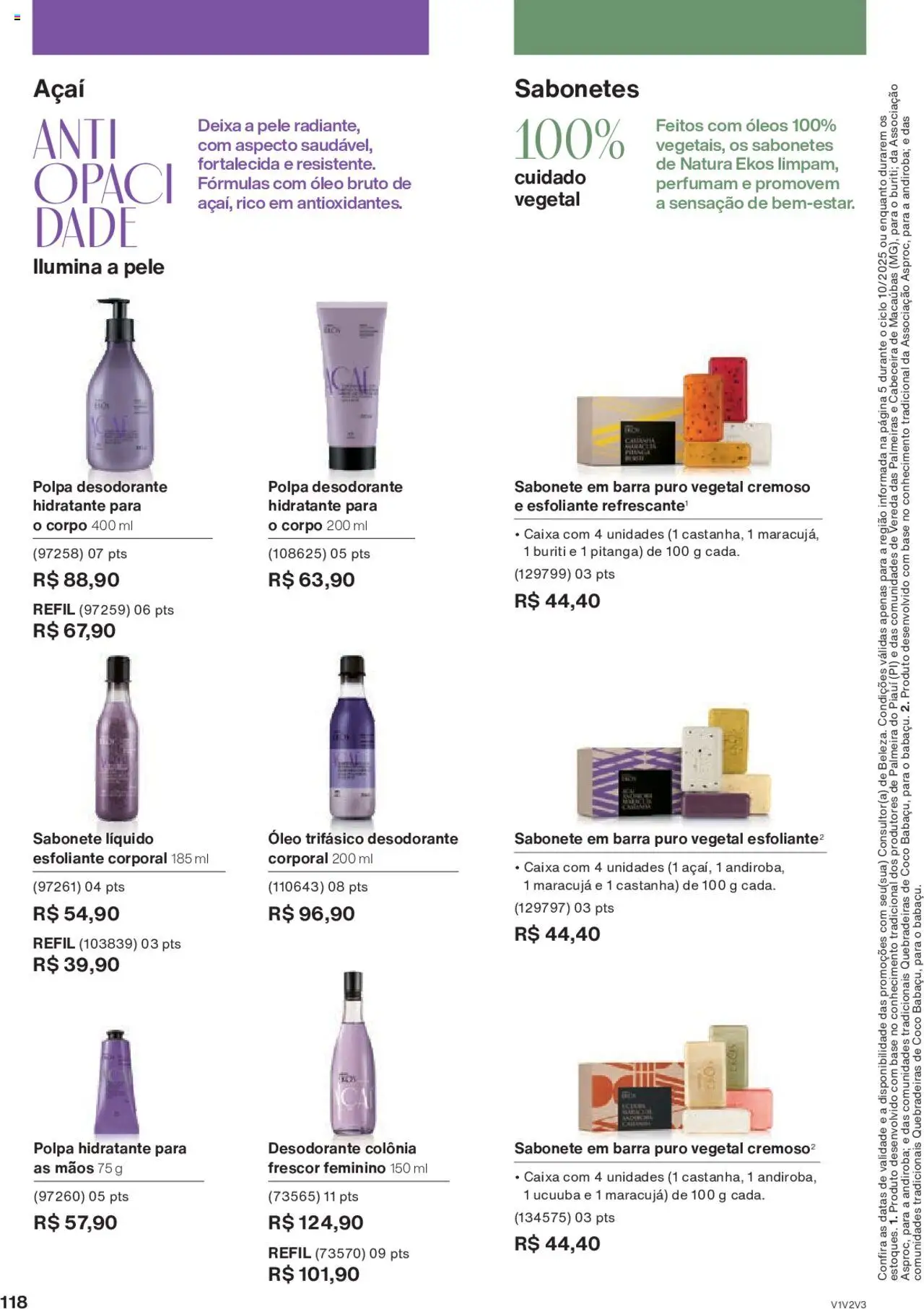 Natura Folheto - válido de 05.06.2025 | Página: 118 | Produtos: Coco, Desodorante, Óleo, Base