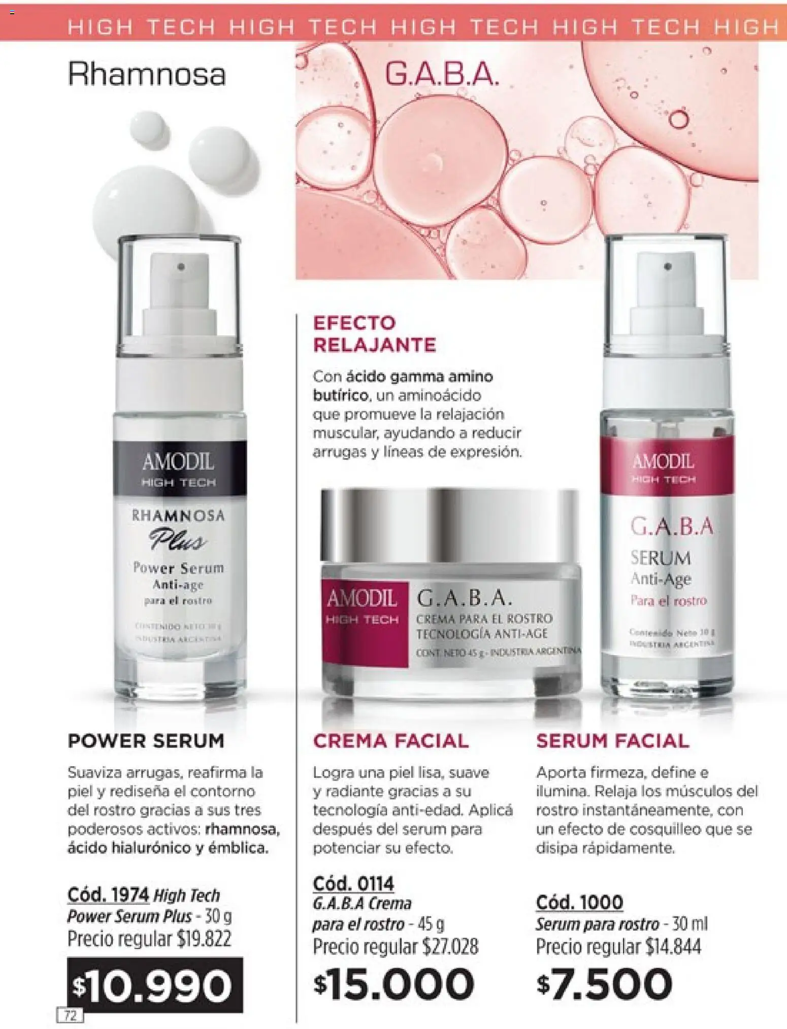 Catálogo Amodil Campaña 1/2026 │ válido desde el 01.01.2026 | Página: 72 | Productos: Serum, Contorno, Radiante, Crema