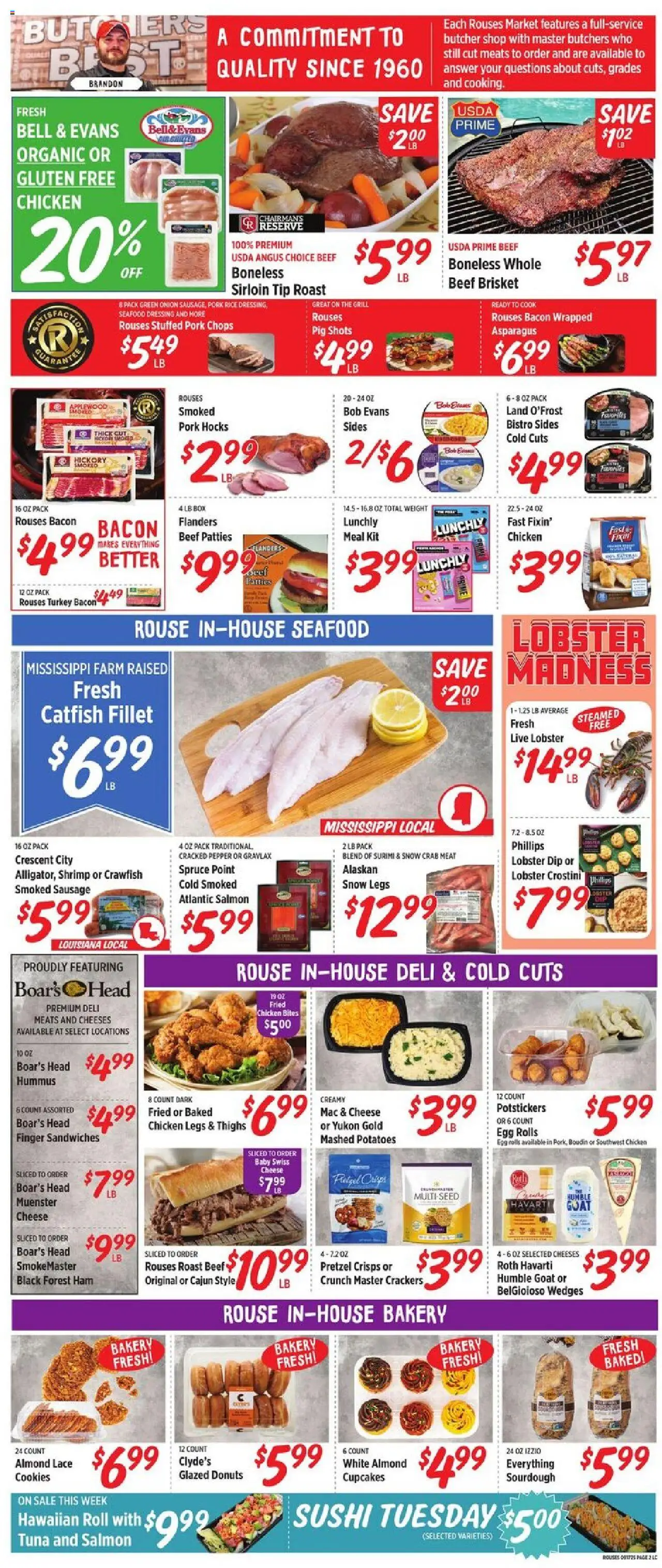 Rouses Weekly Ad - valid from 17.09.2025 | Page: 3 | Products: Bakery, Clip, Pepper, Seafood
