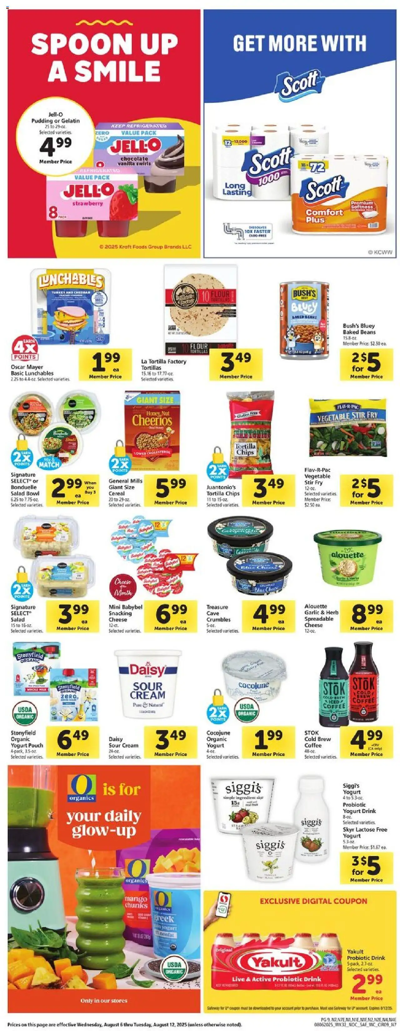 Safeway Weekly Ad - valid from 06.08.2025 | Page: 9 | Products: Yogurt, Coffee, Chocolate, Garlic