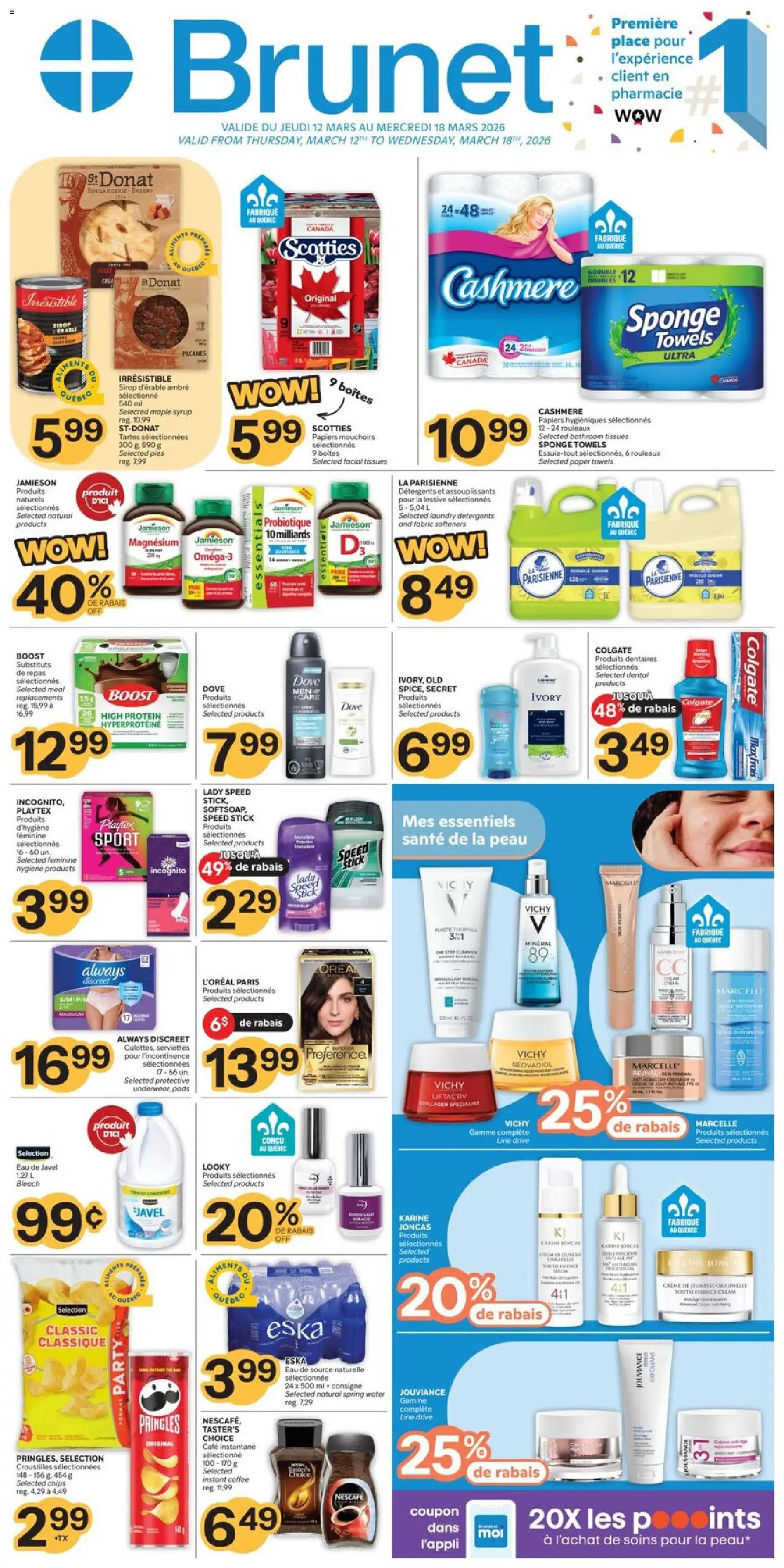 Brunet flyer valid from 12.03.2026 | Page: 1 | Products: Chips, Sponge, Coffee