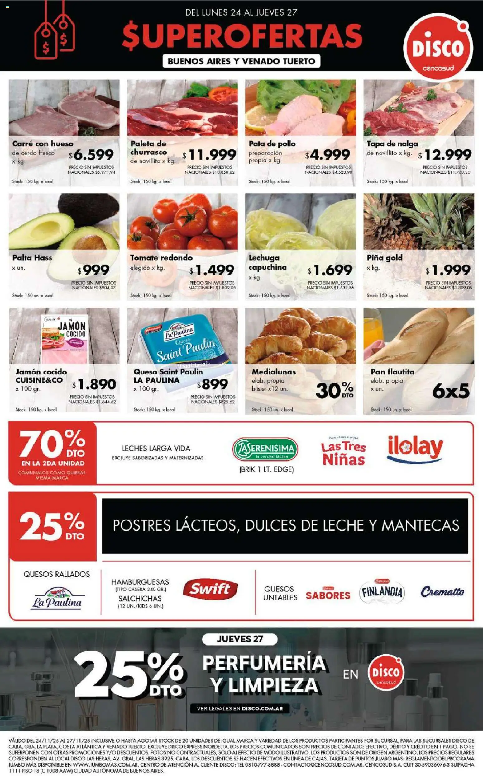 Disco - FERIA DE FRESCOS │ válido desde el 23.11.2025 | Página: 1 | Productos: Disco, Jamón cocido, Paleta, Piña