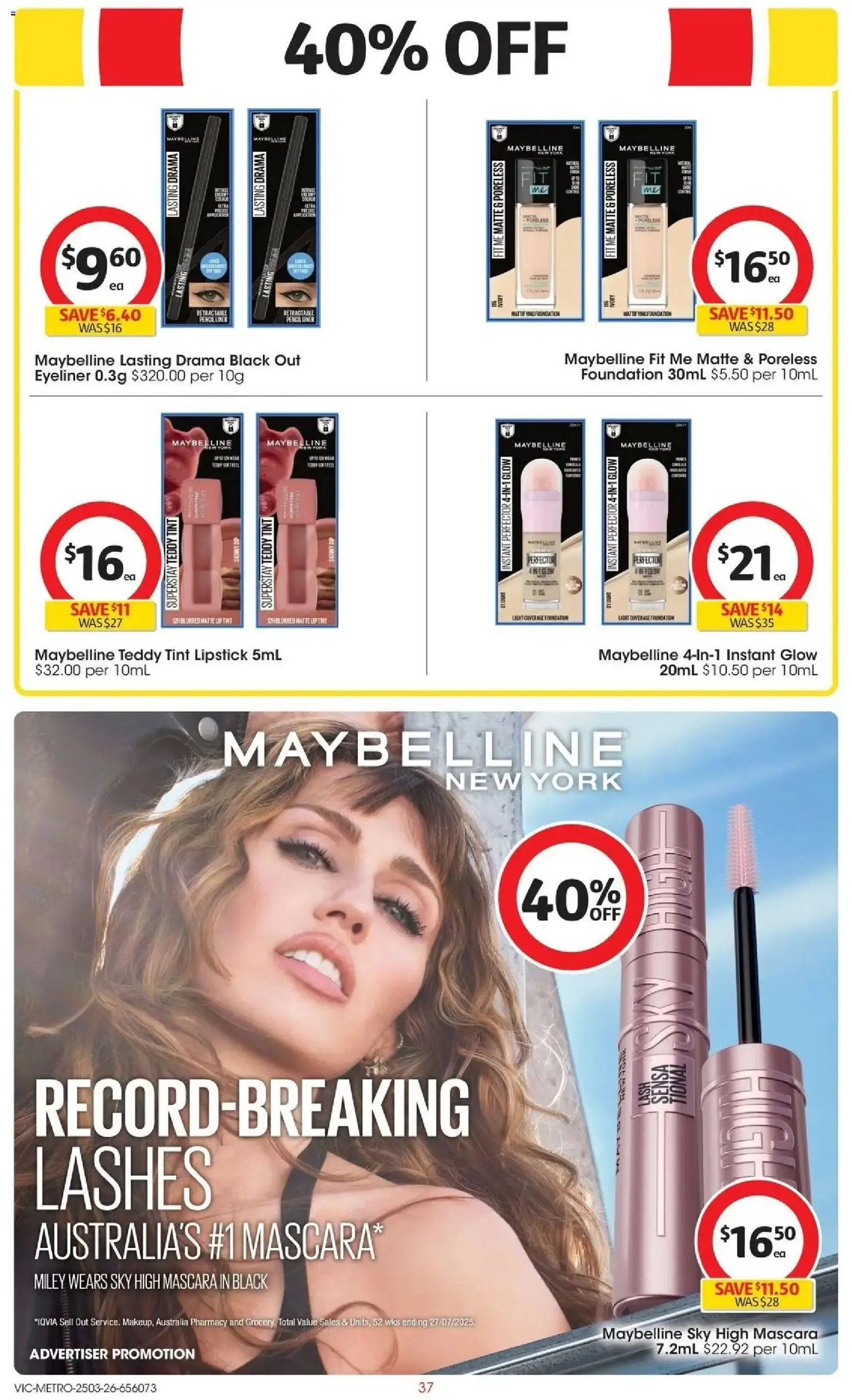 Coles catalogue - valid from 25.03.2026 | Page: 37 | Products: Light, Eyeliner, Lipstick, Lip tint