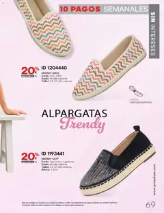 Vista previa de Price Shoes - Catálogo - 10 Pagos sin Intereses, nuevo folleto de la tienda, válido en México a partir del 14.10.2025 | Página: 71 | Productos: Alpargatas