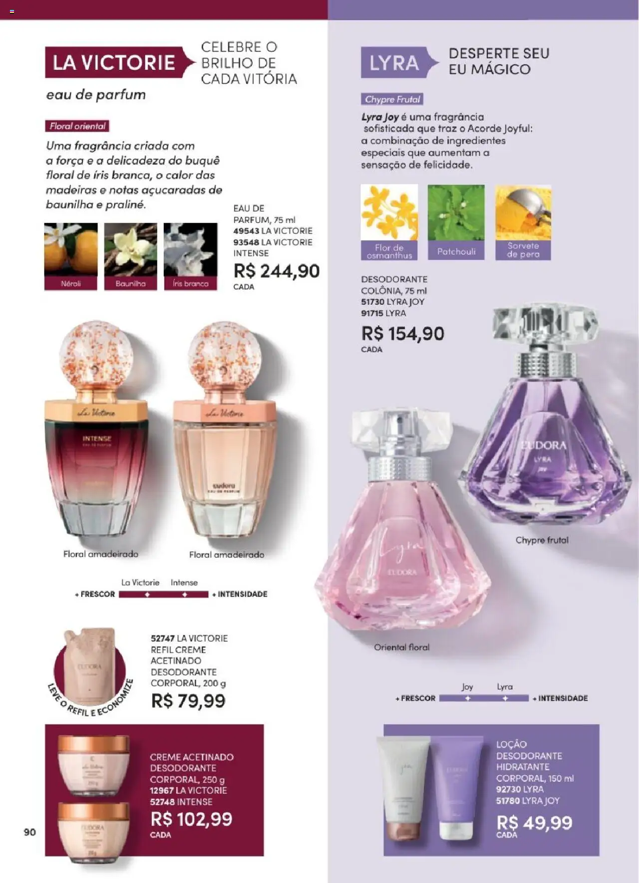 Eudora Folheto - válido de 06.06.2025 | Página: 90 | Produtos: Pera, Fragrância, Madeiras, Creme
