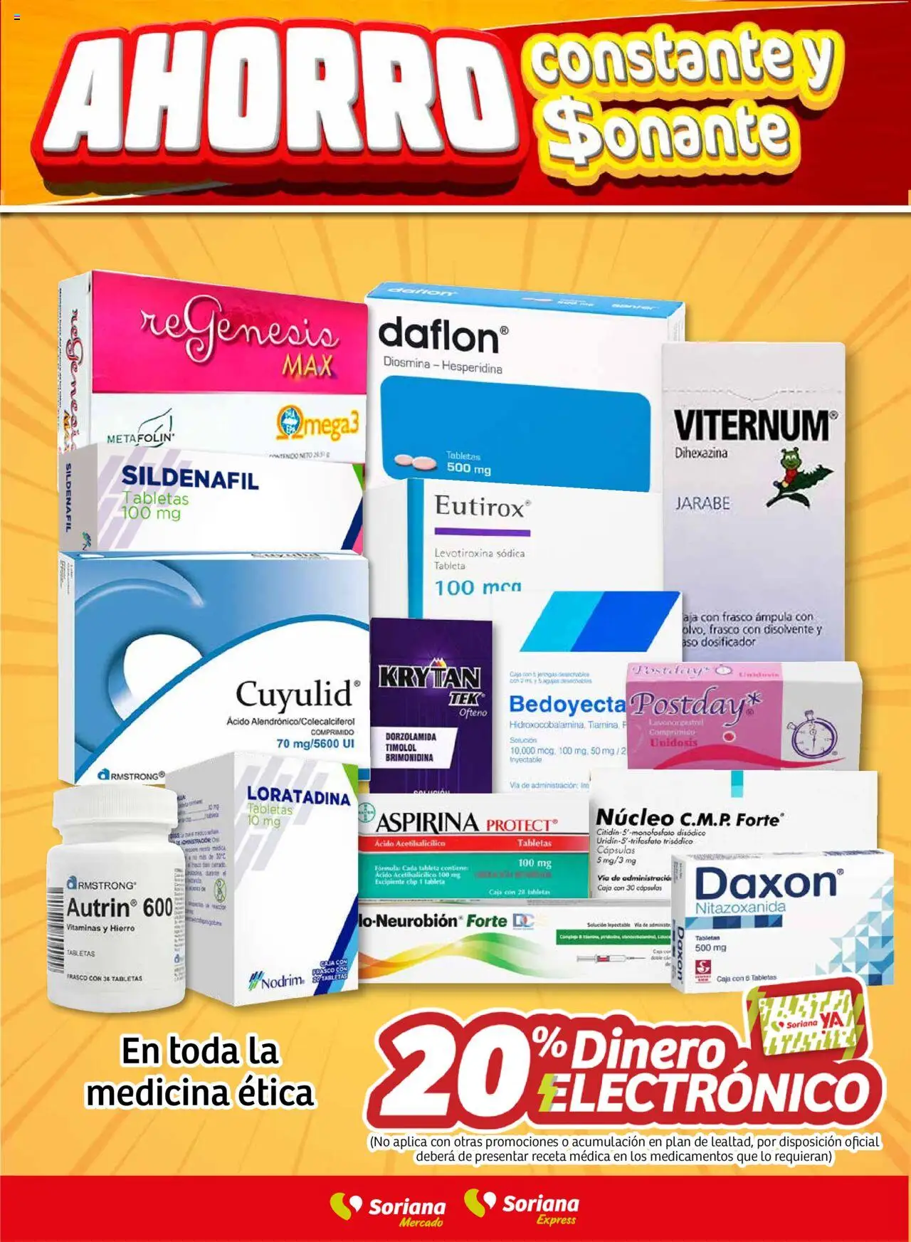 Nuevas ofertas de Soriana válidas en toda la República Mexicana desde el 21.08.2025. ¡Encuentra las mejores ofertas en Soriana - Fin de Semana Mercado: Ags, Nay, Jal, Qro, Col, Mich, Gto, Hgo, Tlax, Mor, Pue, Gro, Oax, Edo. de Mex, CDMX, Zac y SLP! | Página: 8 | Productos: Frasco, Vitaminas, Caja, Tableta