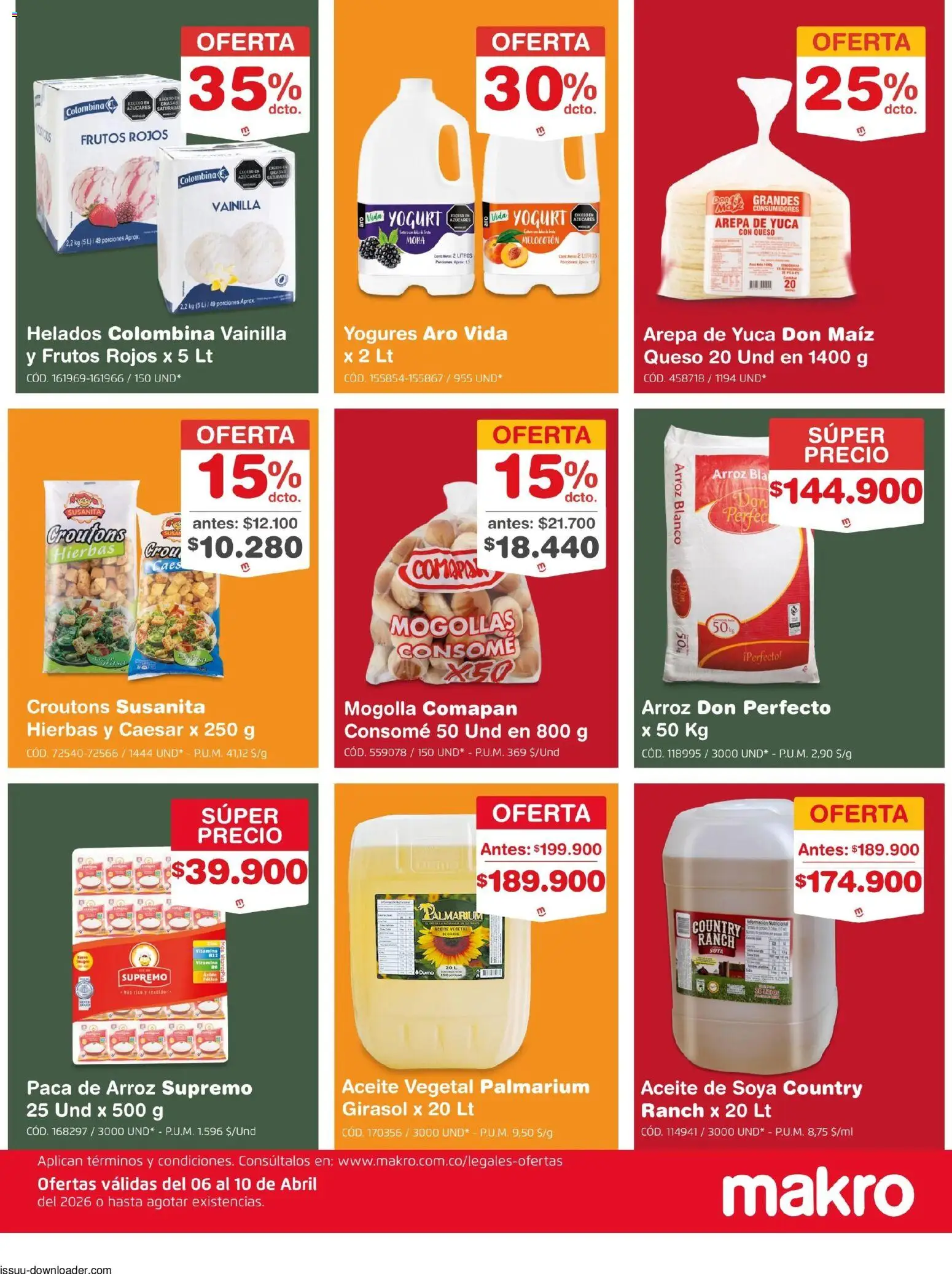 Makro revista - valida desde el 06.04.2026 | Página: 4 | Productos: Champaña, Mora, Yogurt, Queso