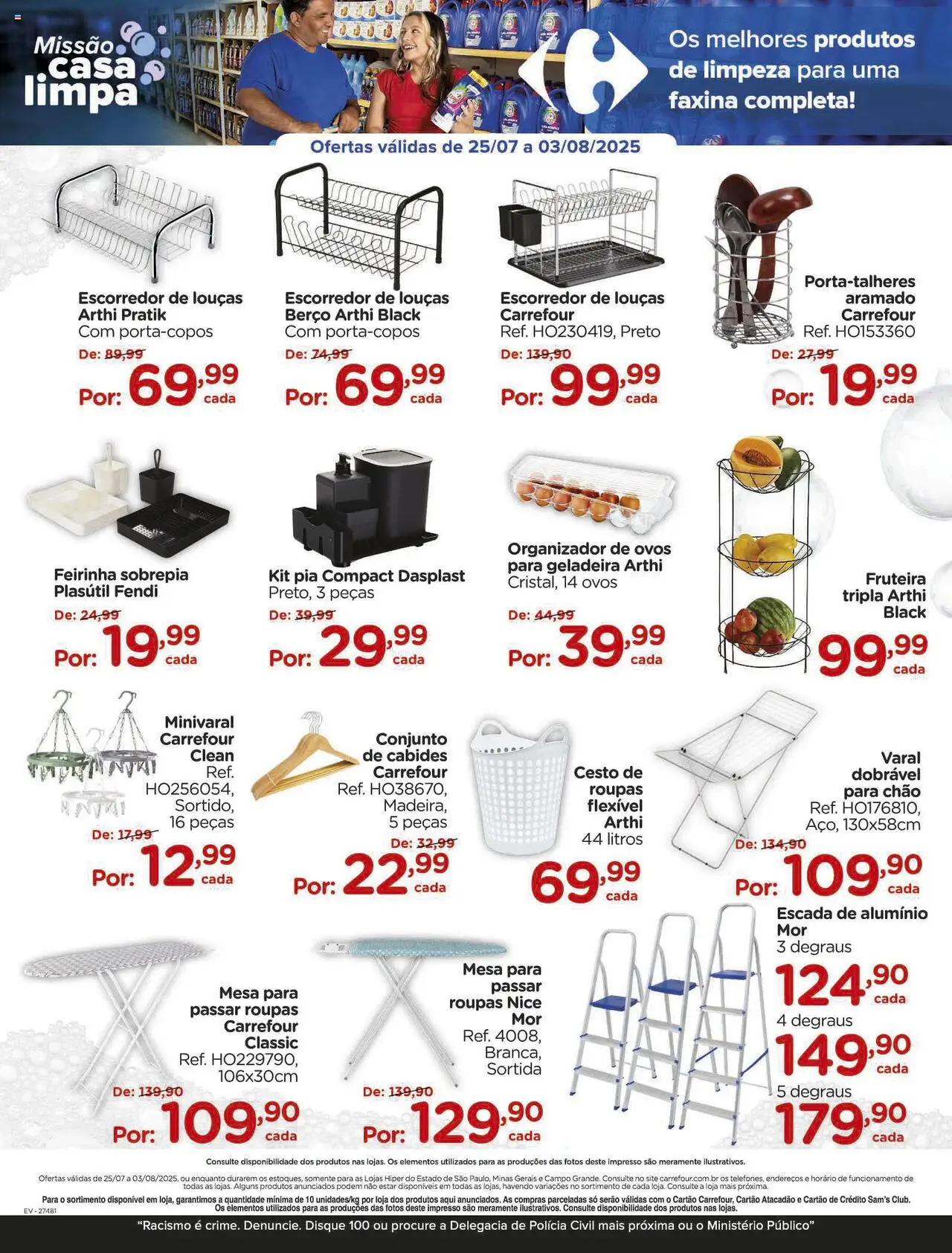 Carrefour Folheto - válido de 25.07.2025 | Página: 8 | Produtos: Organizador, Mesa, Ovos, Roupas
