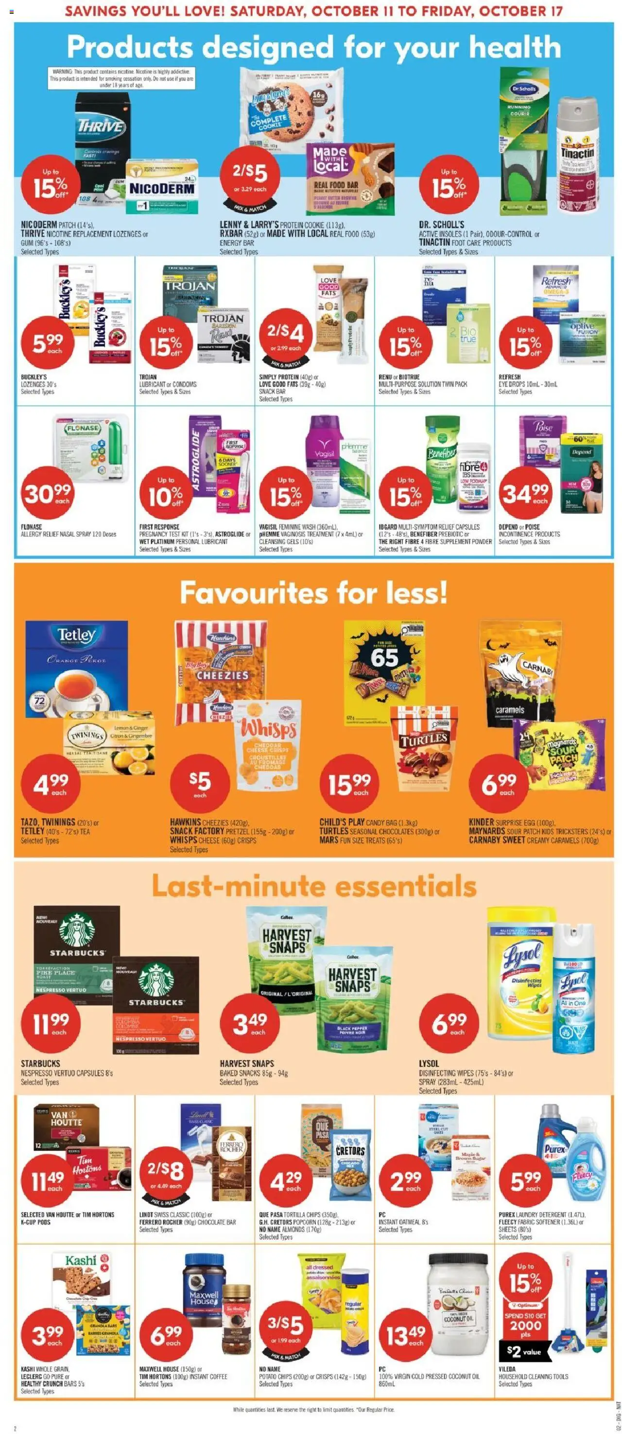 Shoppers flyer valid from 11.10.2025 | Page: 17 | Products: Chips, Bag, Powder, Fabric softener