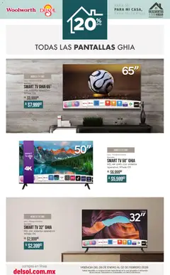 Vista previa de Del Sol y Woolworth catálogo Para mí, para mi casa, para mi familia, nuevo folleto de la tienda, válido en México a partir del 08.01.2026 | Página: 35 | Productos: Pantallas, Video