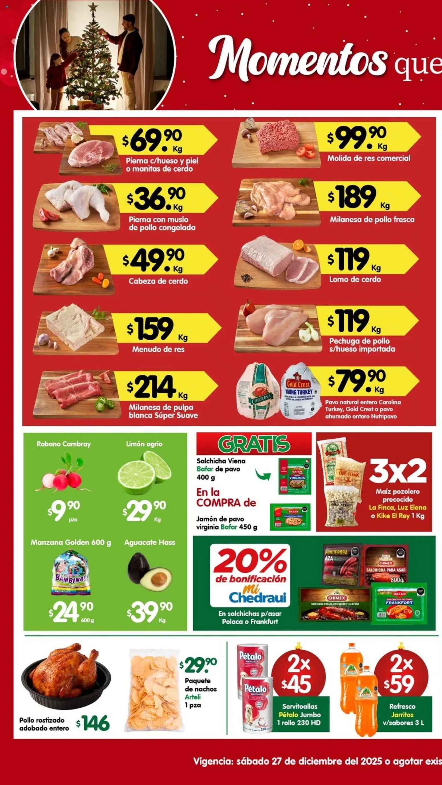 Nuevas ofertas de Arteli válidas en toda la República Mexicana desde el 27.12.2025. ¡Encuentra las mejores ofertas en Arteli folleto! | Página: 1 | Productos: Maíz, Refresco, Jamón, Res