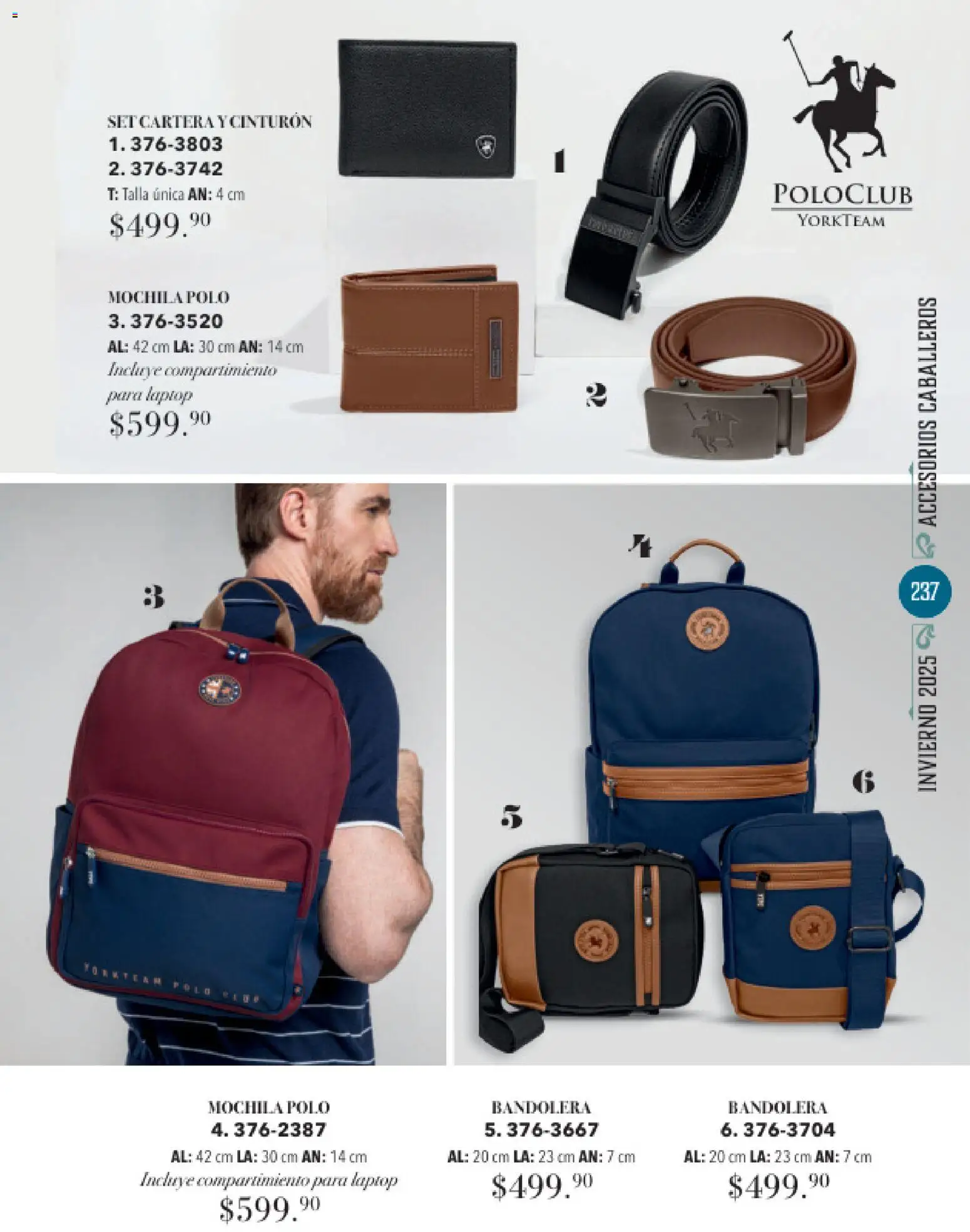 Nuevas ofertas de Andrea válidas en toda la República Mexicana desde el 26.11.2025. ¡Encuentra las mejores ofertas en Andrea catálogo Invierno! | Página: 237 | Productos: Cinturón, Mochila