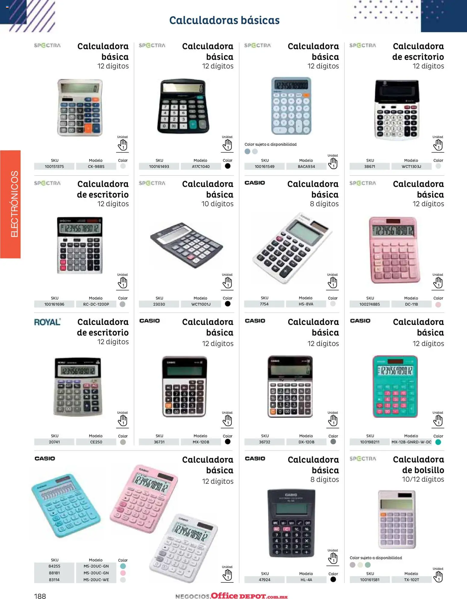 Nuevas ofertas de Office Depot válidas en toda la República Mexicana desde el 12.01.2026. ¡Encuentra las mejores ofertas en Office Depot catálogo 2026! | Página: 190 | Productos: Calculadora, Escritorio