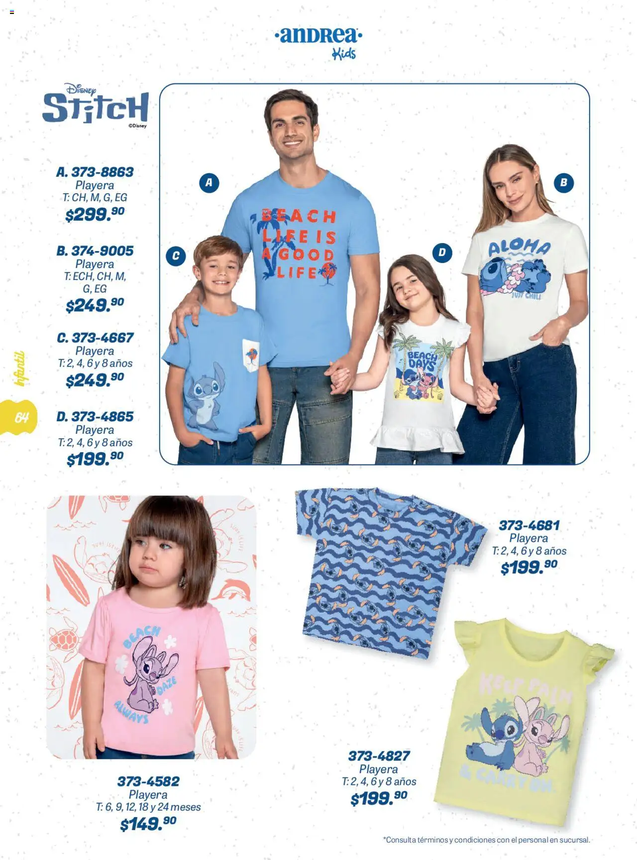 Nuevas ofertas de Andrea válidas en toda la República Mexicana desde el 22.06.2025. ¡Encuentra las mejores ofertas en Andrea catálogo Summer Time! | Página: 64 | Productos: Playera