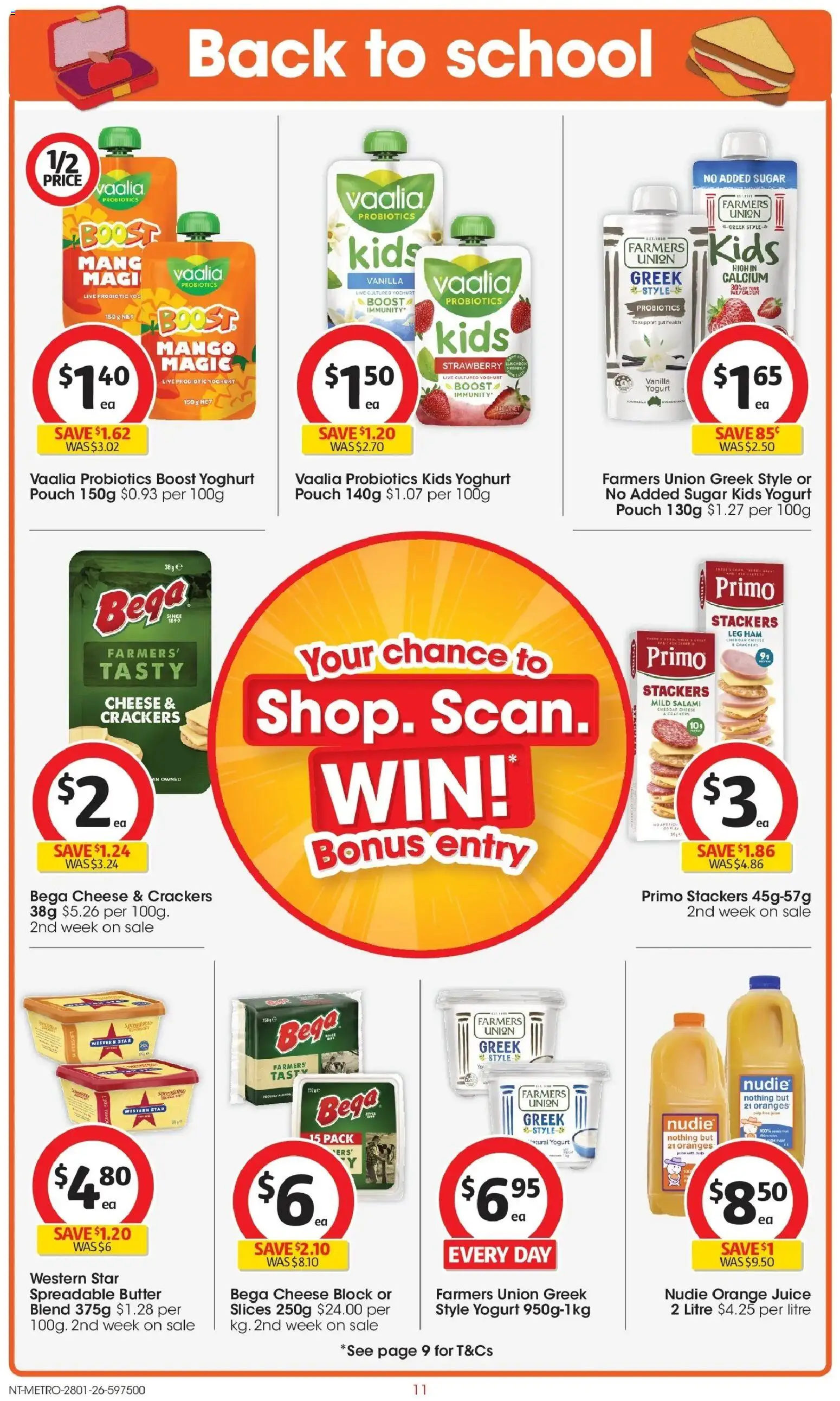 Coles catalogue - valid from 28.01.2026 | Page: 11 | Products: Butter, Cheese, Yoghurt, Mango