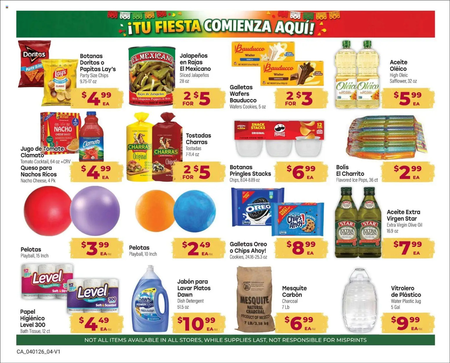 Cardenas Monthly Ad - valid from 01.04.2026 | Page: 4 | Products: Corn, Oil, Detergent, Chips