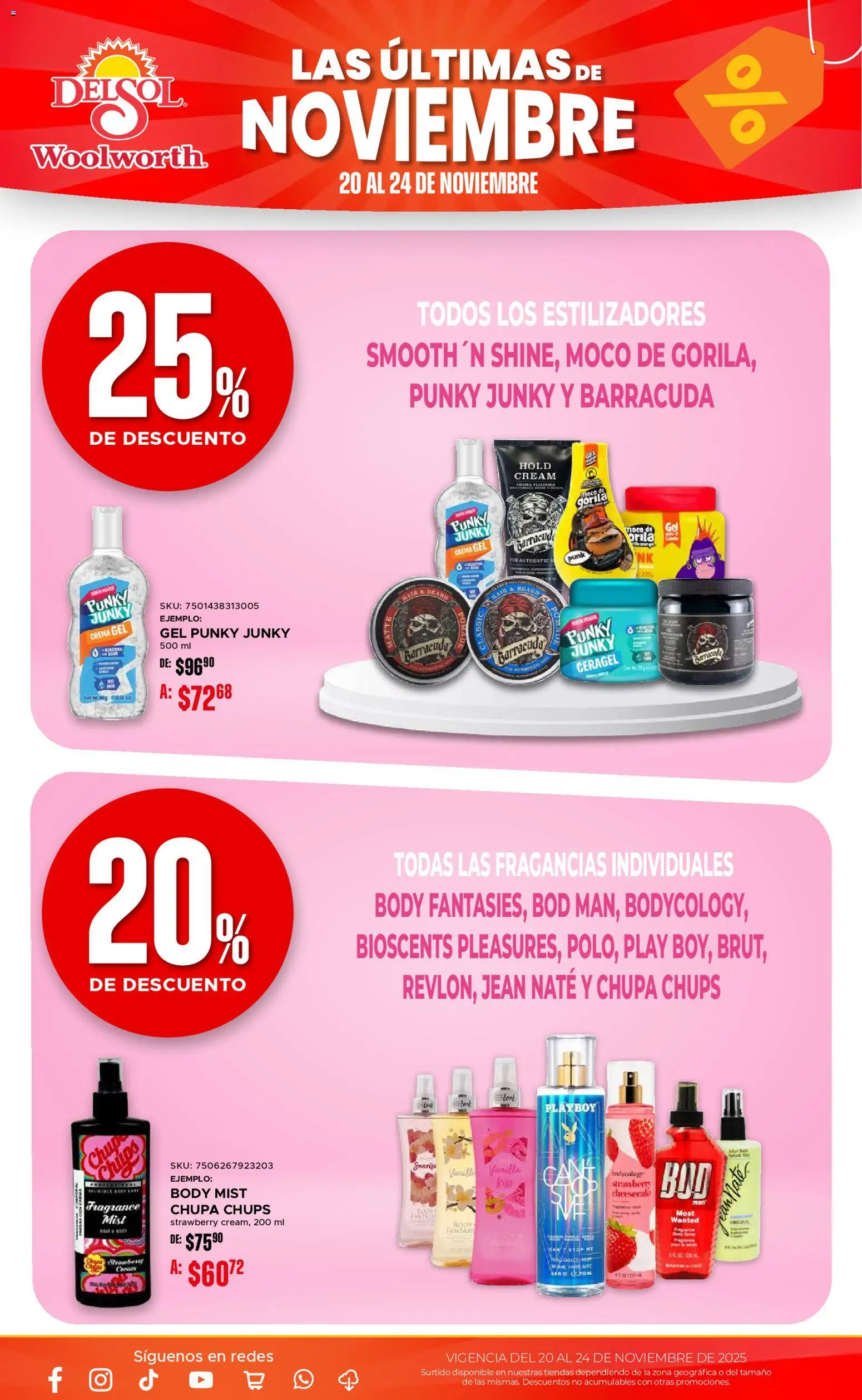 Nuevas ofertas de Del Sol y Woolworth válidas en toda la República Mexicana desde el 20.11.2025. ¡Encuentra las mejores ofertas en Del Sol y Woolworth Buen Fin ! | Página: 24