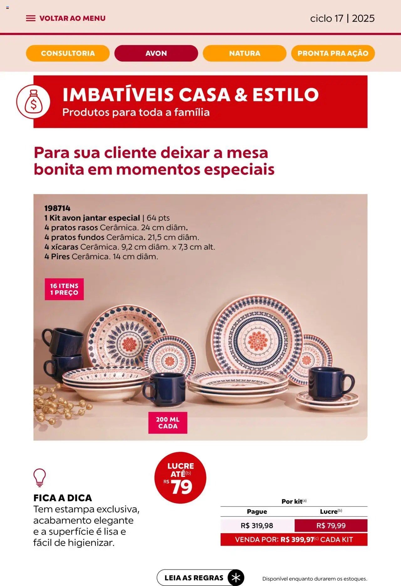 Avon Folheto - válido de 07.10.2025 | Página: 28 | Produtos: Mesa, Xícaras