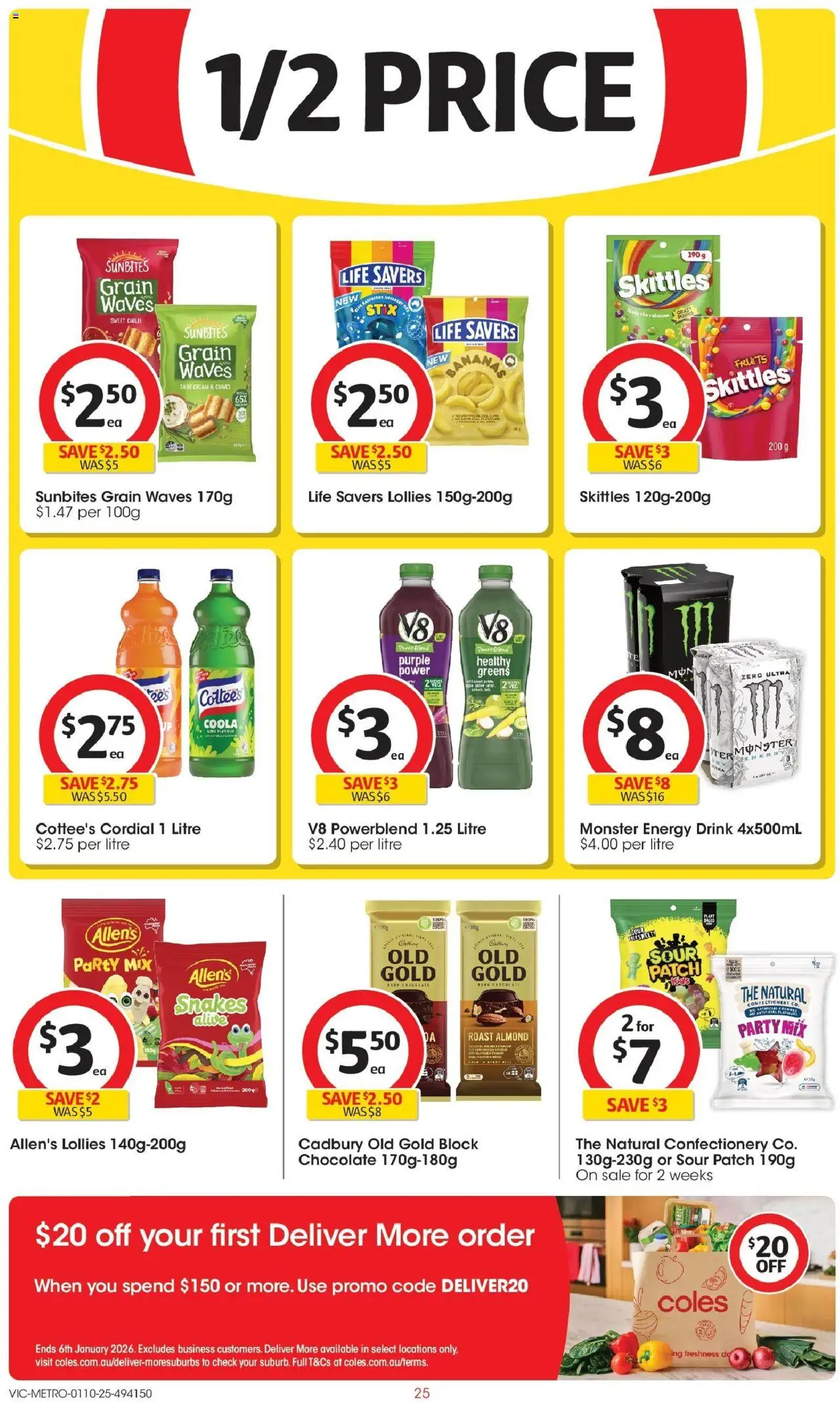 Coles catalogue - valid from 01.10.2025 | Page: 25 | Products: Sour cream, Fruits, Greens, Chilli