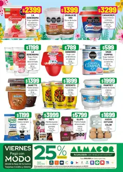 Vista previa Almacor catálogo válido desde el 23.12.2025 | Página: 2 | Productos: Crema de leche, Queso, Yogur, Crema