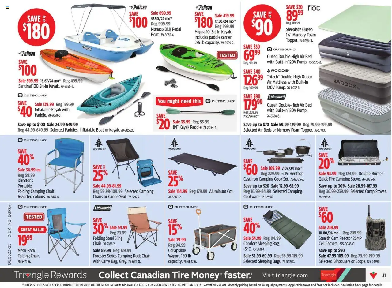 Canadian Tire flyer valid from 30.05.2025 | Page: 28 | Products: Iron, Mattress, Deck chair, Chair