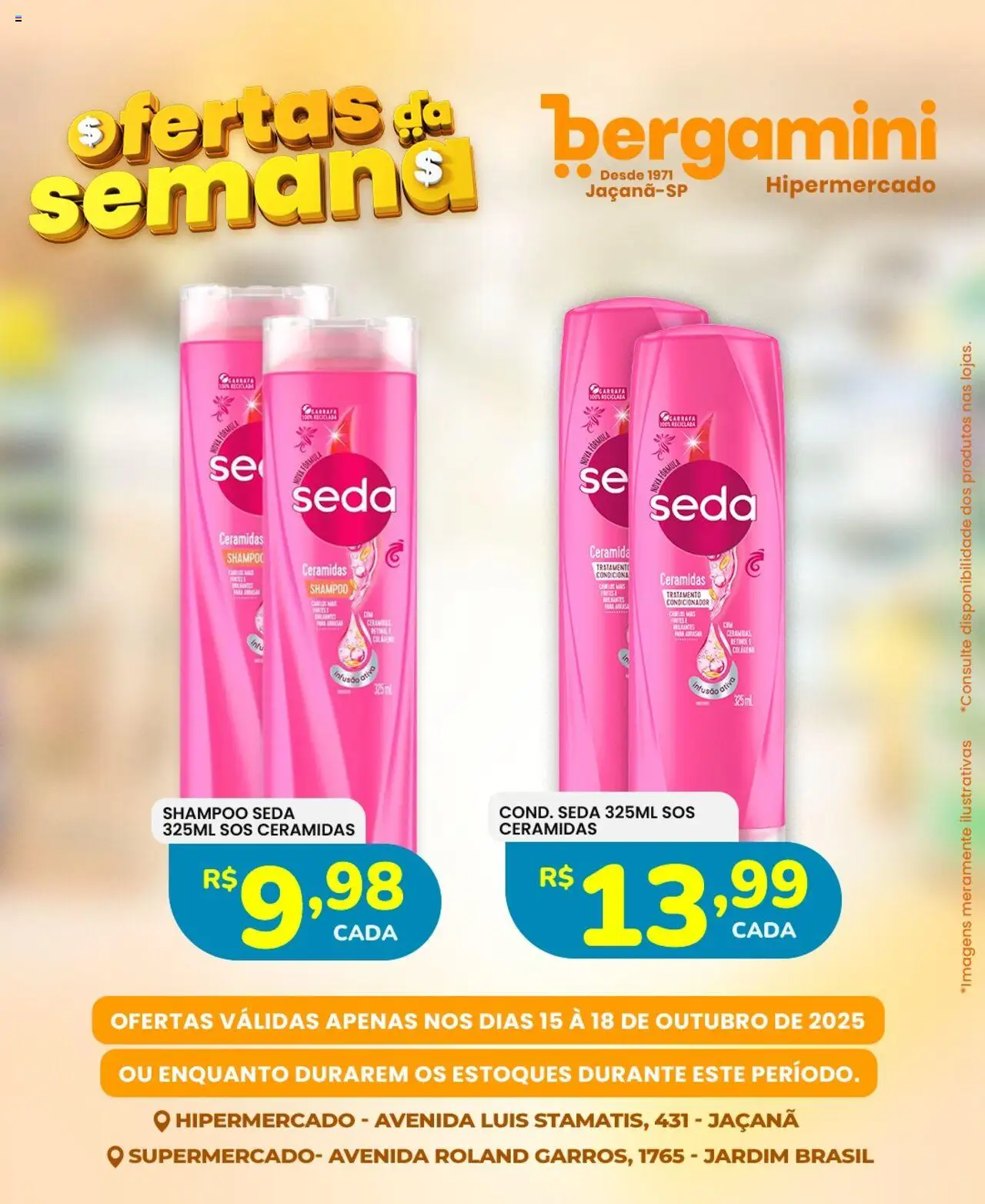 Supermercado Bergamini Folheto - válido de 15.10.2025 | Página: 18 | Produtos: Shampoo, Condicionador