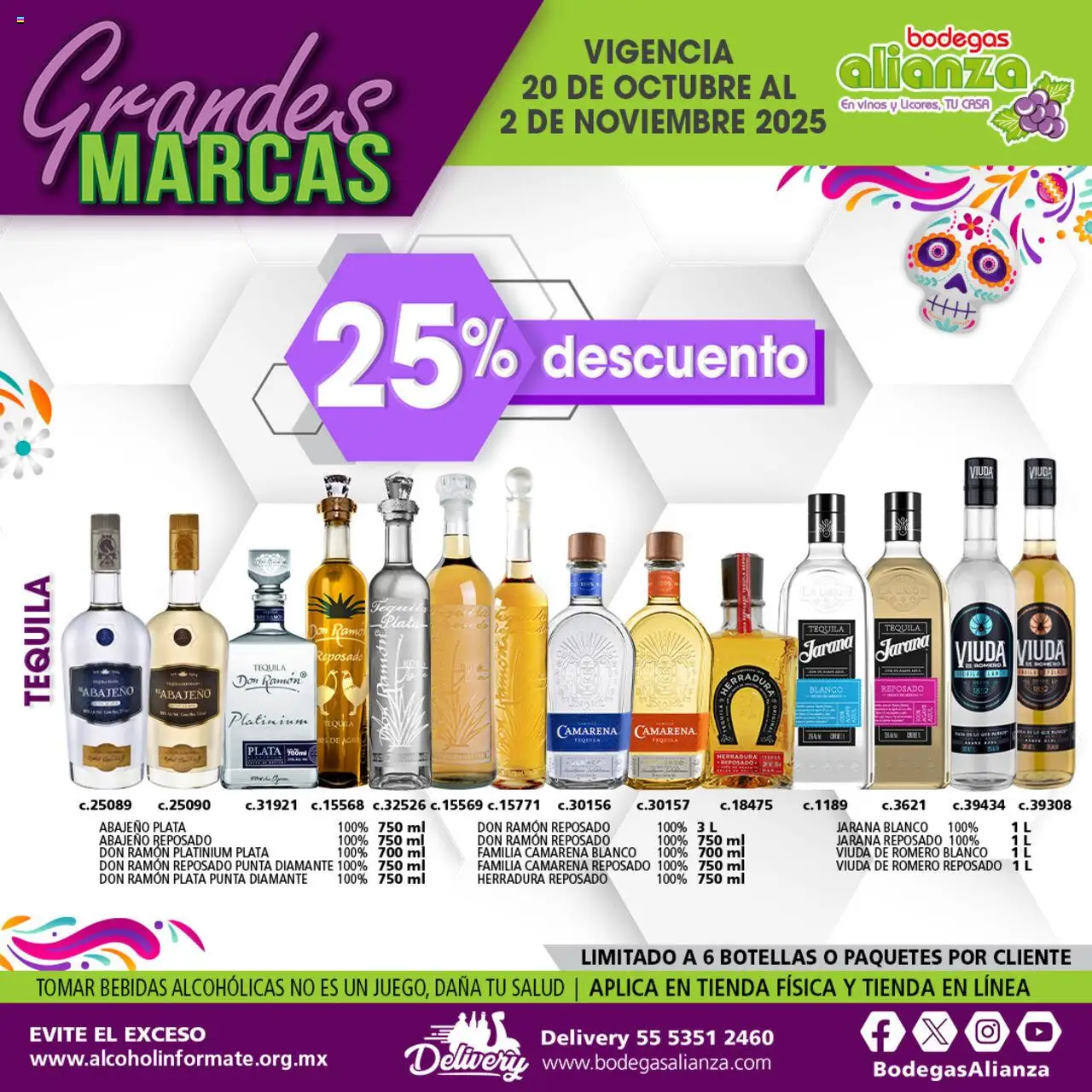 Nuevas ofertas de Bodegas Alianza válidas en toda la República Mexicana desde el 20.10.2025. ¡Encuentra las mejores ofertas en Bodegas Alianza catálogo Las ofertas de la semana! | Página: 9 | Productos: Tequila