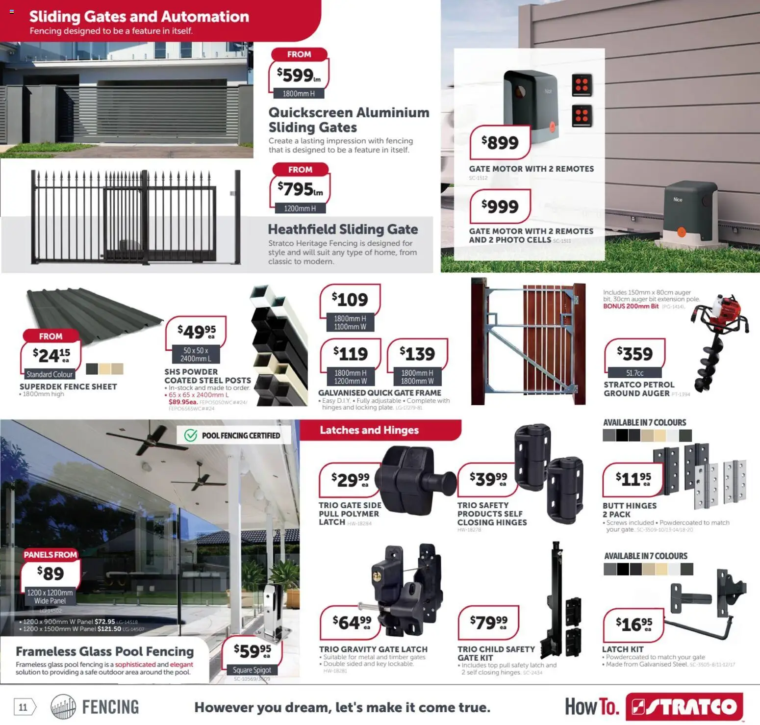 Stratco catalogue - valid from 23.01.2026 | Page: 11 | Products: Fence, Gate, Suit, Safe