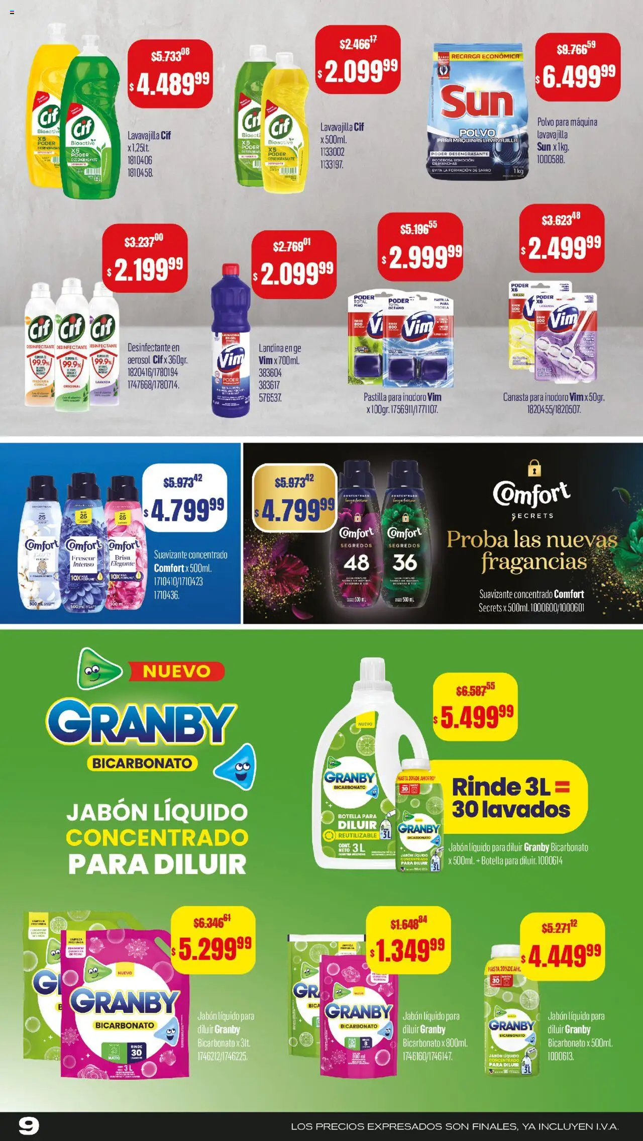 Makro ofertas Especiales │ válido desde el 14.08.2025 | Página: 9 | Productos: Polvo, Jabón, Limón, Suavizante