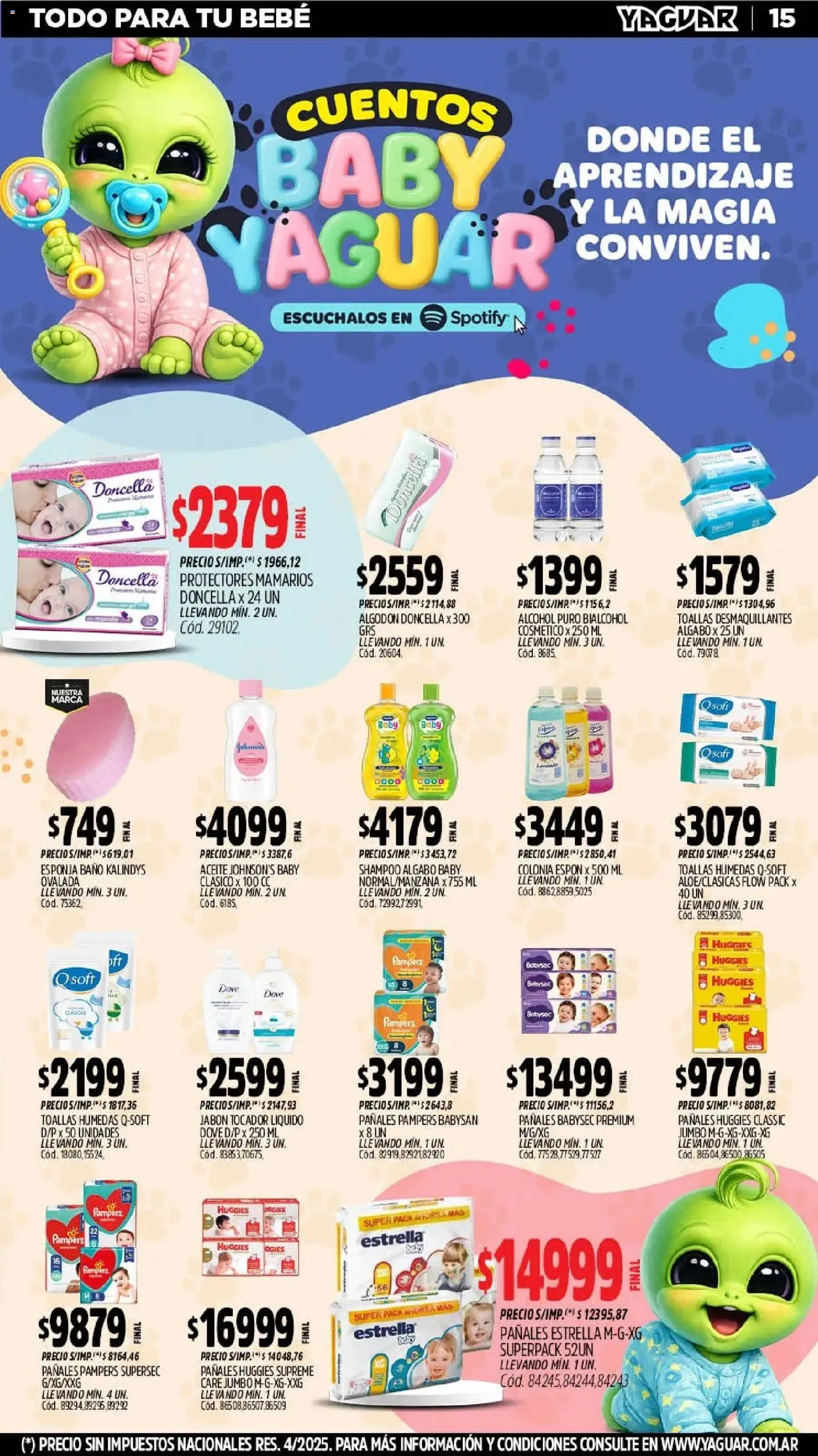 Yaguar catálogo │ válido desde el 09.03.2026 | Página: 15 | Productos: Algodón, Shampoo, Jabón, Esponja