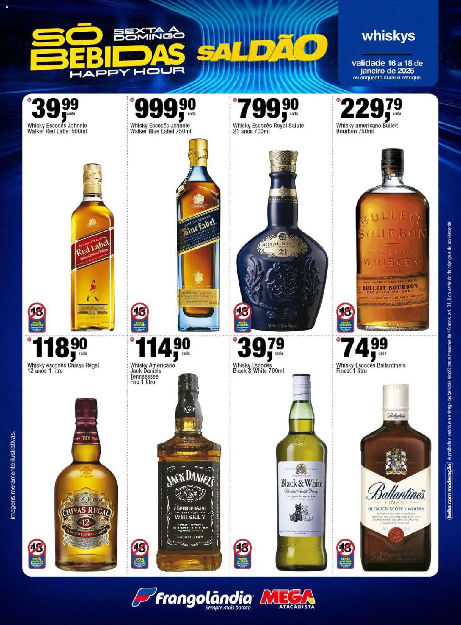 Frangolândia Folheto - válido de 16.01.2026 | Página: 7 | Produtos: Whisky, Bourbon