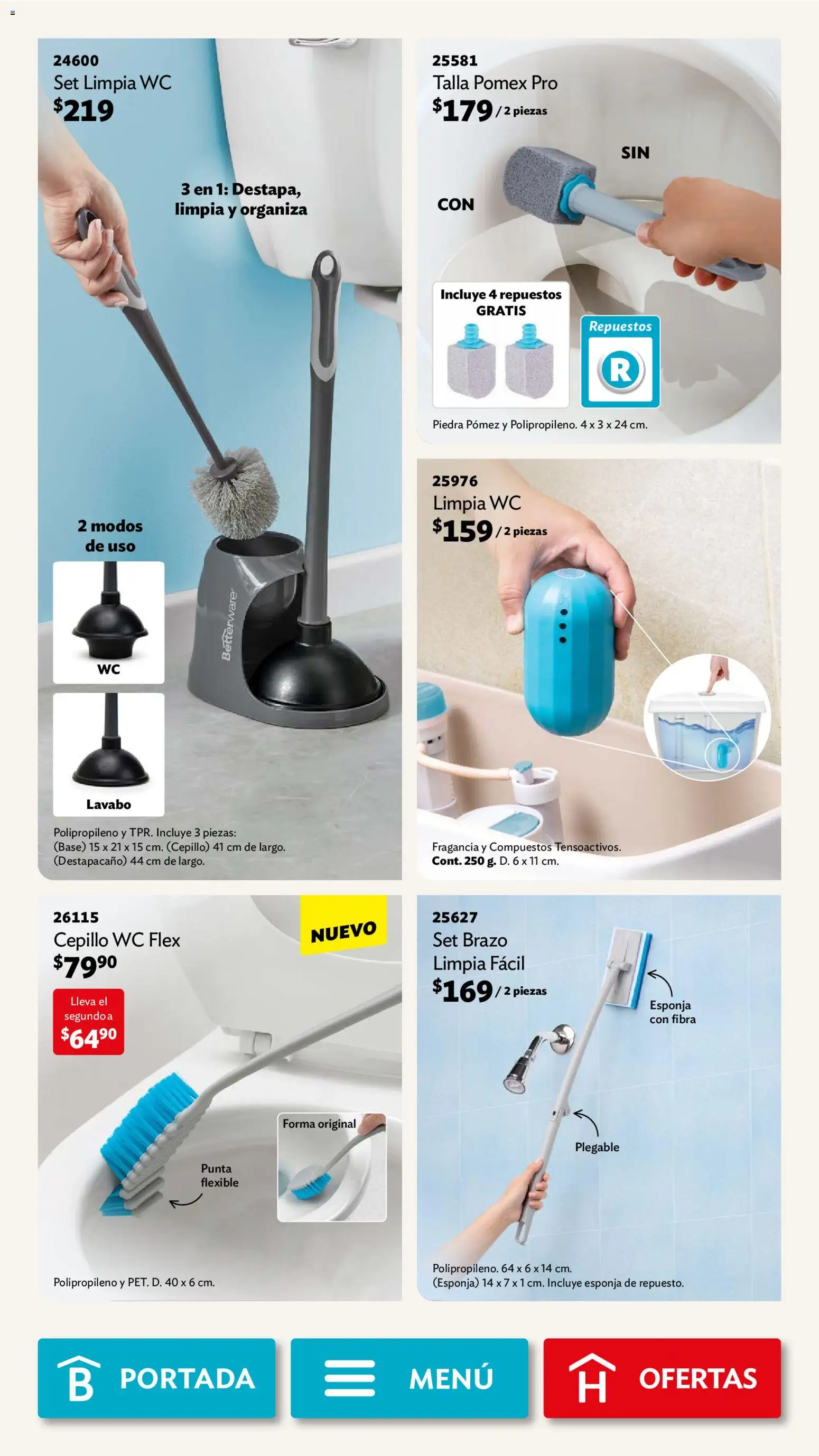 Nuevas ofertas de Betterware válidas en toda la República Mexicana desde el 04.05.2026. ¡Encuentra las mejores ofertas en Betterware campaña 5 2026! | Página: 97 | Productos: Cepillo, Flexible, Lavabo, Fragancia