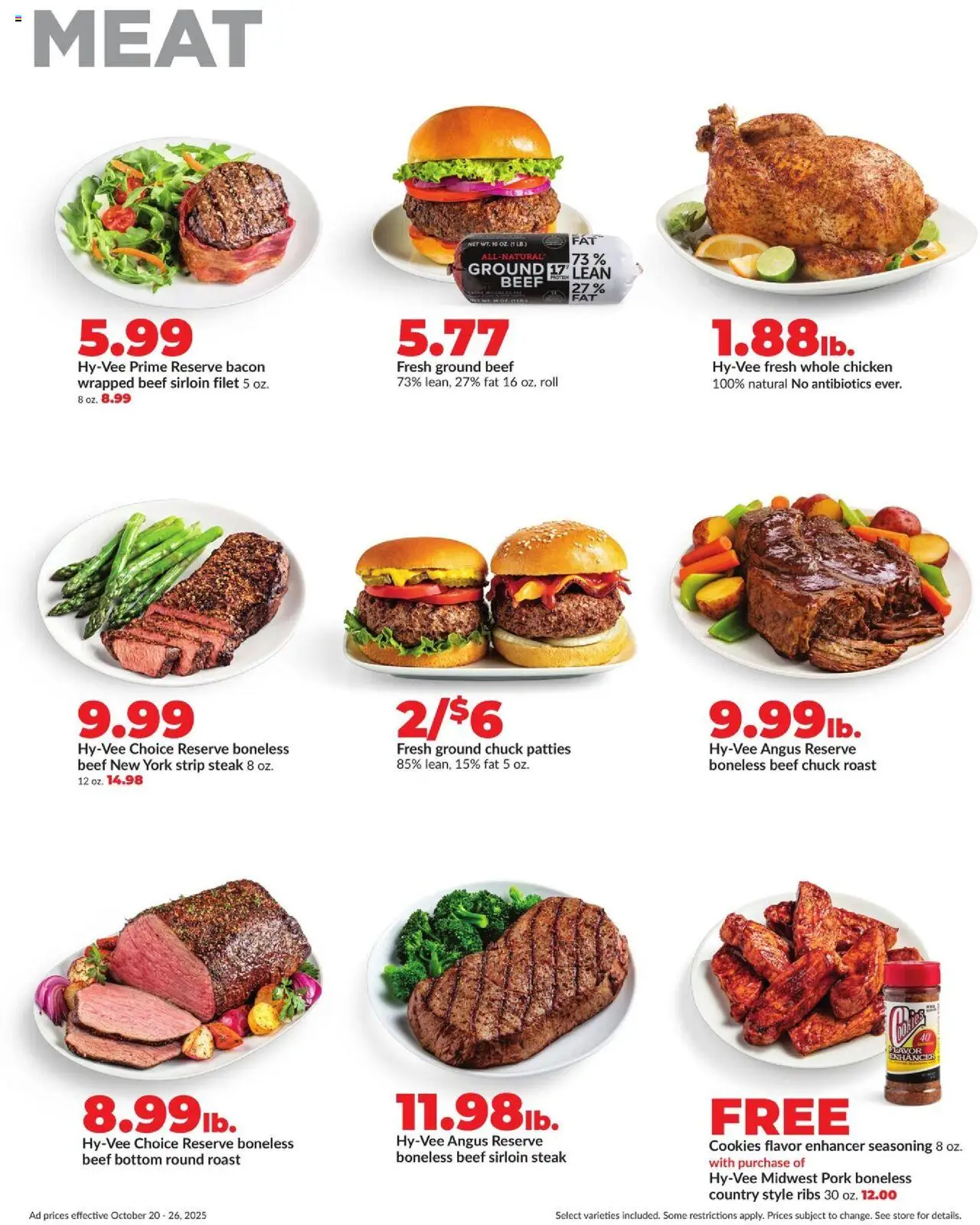 HyVee Weekly Ad - valid from 20.10.2025 | Page: 11 | Products: Pork, Beef, Cookies
