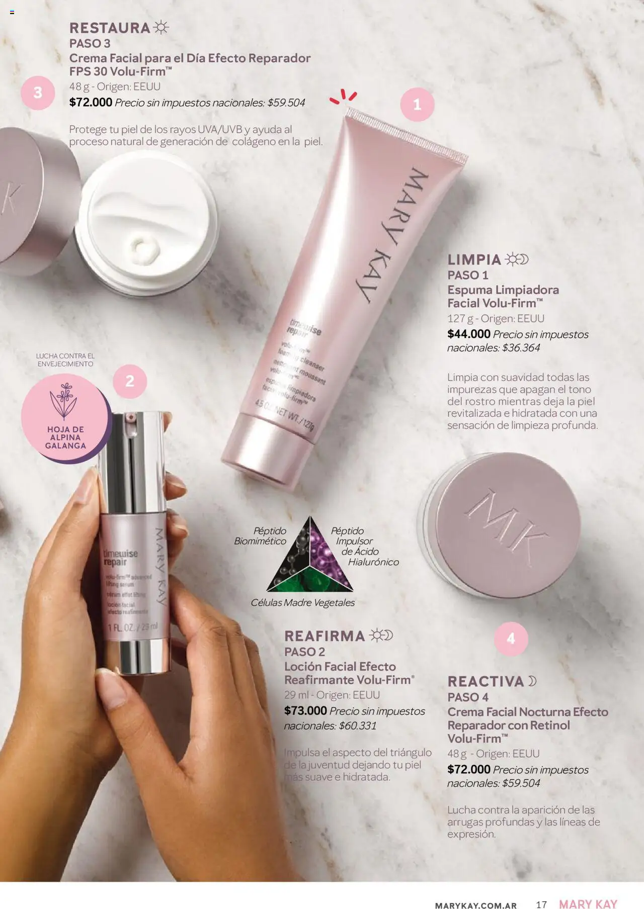 Mary Kay - Catálogo Look Primavera 2025 │ válido desde el 01.10.2025 | Página: 17 | Productos: Serum, Loción, Espuma, Crema