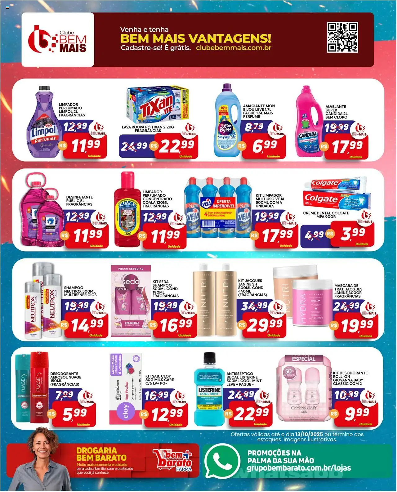 Supermercado Bem Barato Folheto - válido de 07.10.2025 | Página: 4 | Produtos: Pó, Desodorante, Creme, Perfumes