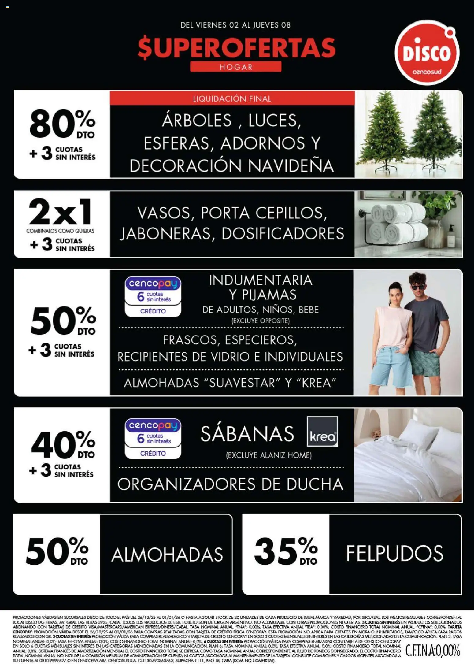 Disco - Ofertas | Electro, T. Libre y más │ válido desde el 02.01.2026 | Página: 2 | Productos: Disco, Sabanas, Ducha