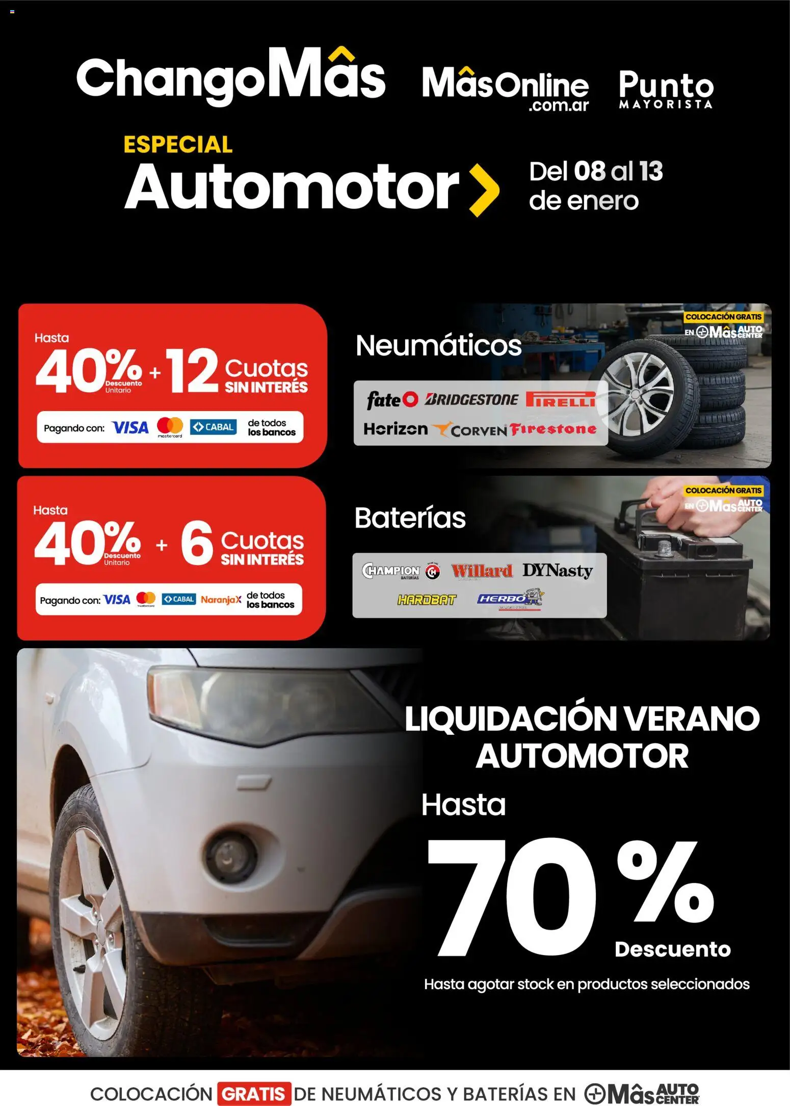 Changomas ofertas │ válido desde el 08.01.2026 | Página: 1 | Productos: Neumáticos