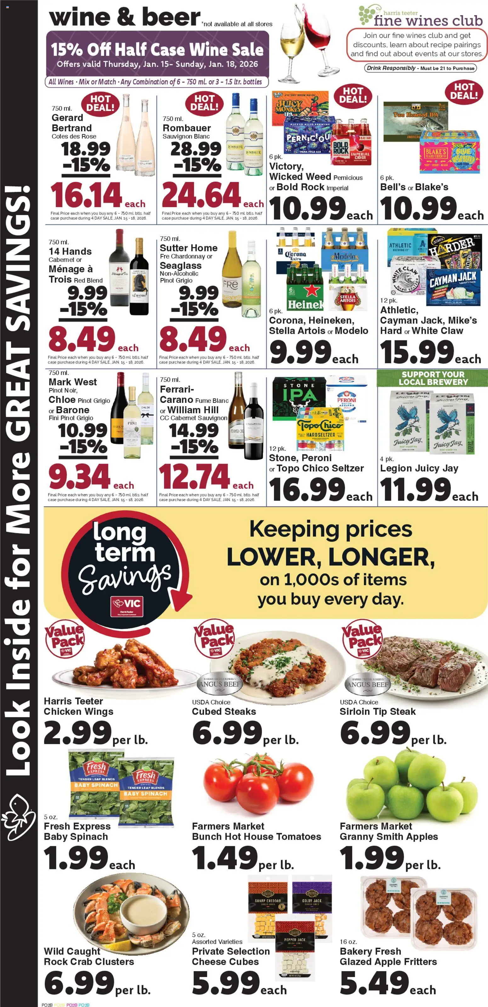 Harris Teeter Weekly Ad - NC - valid from 14.01.2026 | Page: 9 | Products: Bakery, Cider, Apples, Case