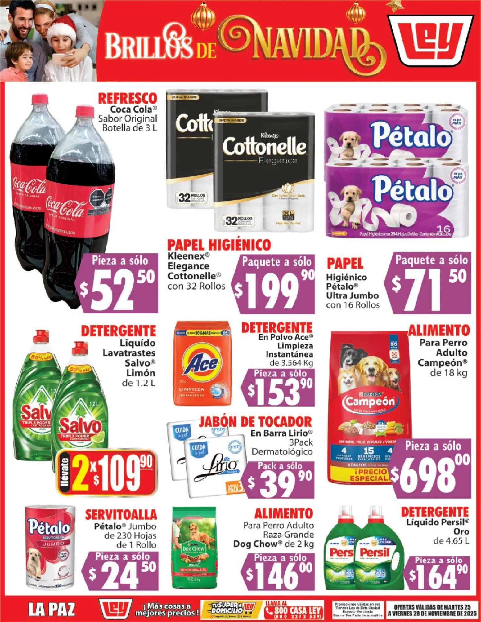 Nuevas ofertas de Casa Ley válidas en toda la República Mexicana desde el 25.11.2025. ¡Encuentra las mejores ofertas en Casa Ley folleto Brillos de Navidad! | Página: 4 | Productos: Pollo, Limón, Barra, Polvo