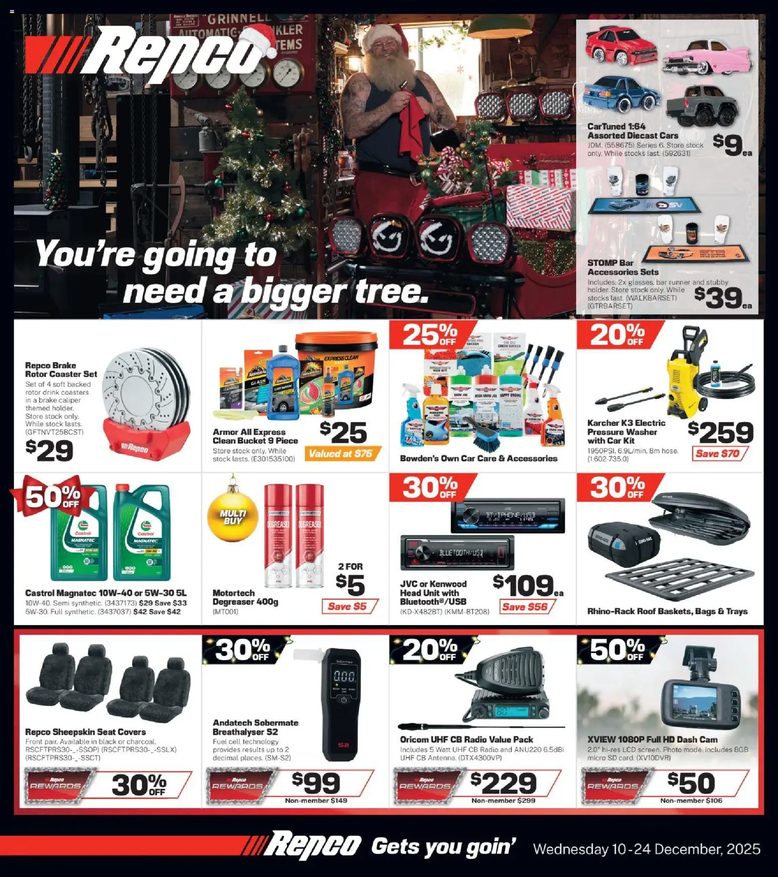 Repco catalogue - valid from 10.12.2025 | Page: 1 | Products: Coasters, Radio, Iphone, Washer