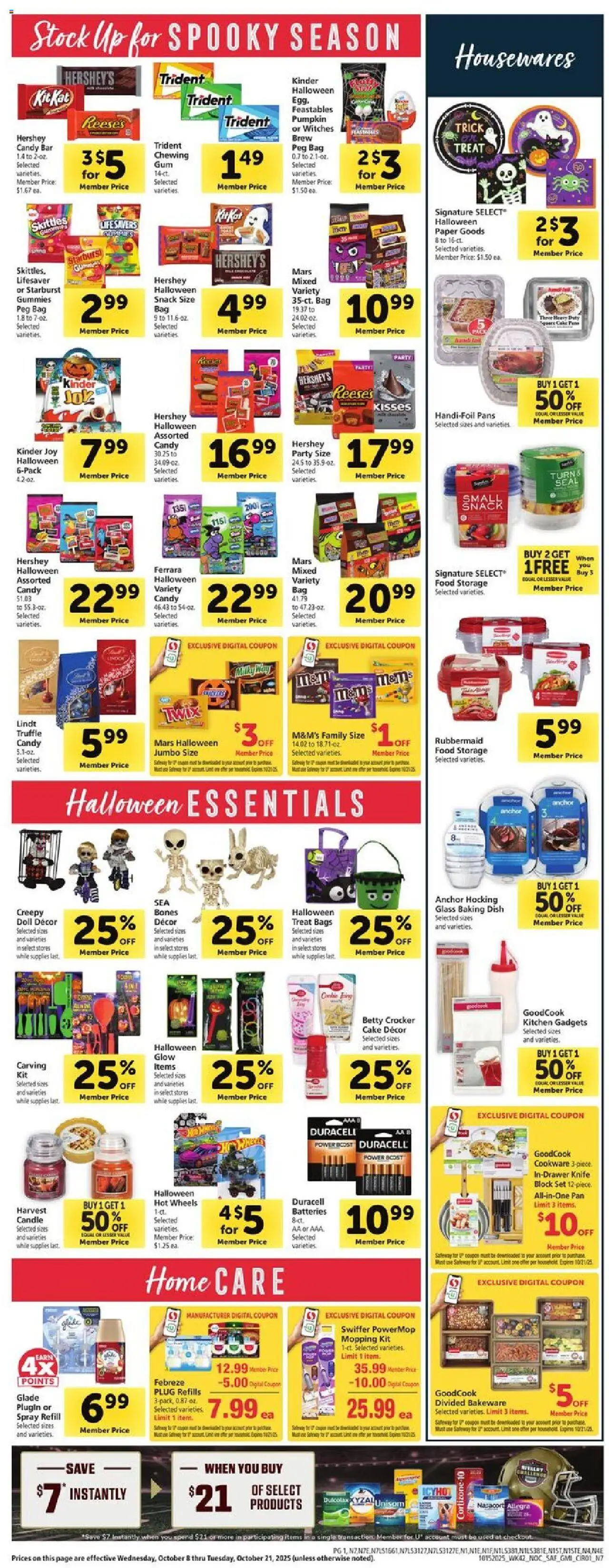 Safeway Weekly Ad - valid from 15.10.2025 | Page: 10 | Products: Pan, Baking Dish, Pumpkin, Bag