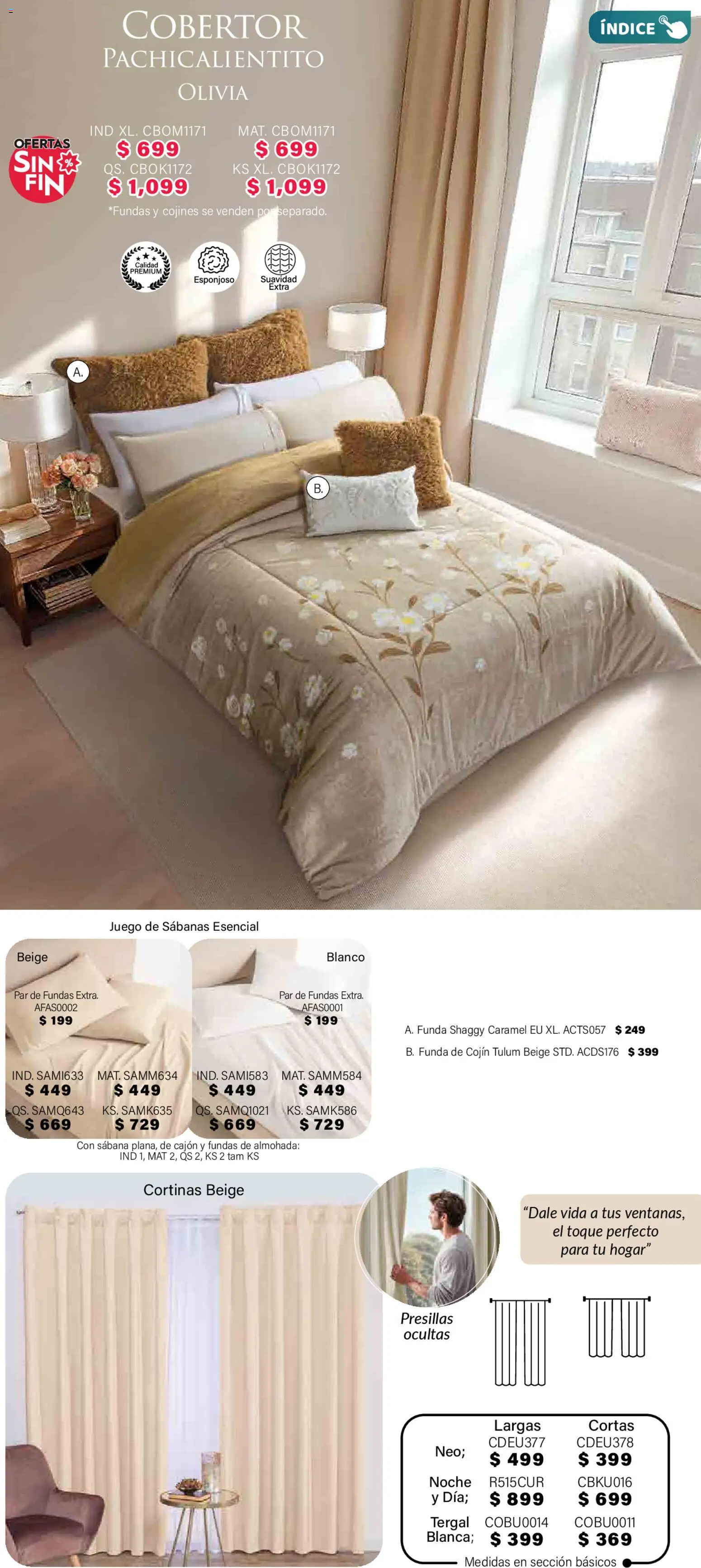 Nuevas ofertas de Colchas Concord válidas en toda la República Mexicana desde el 01.11.2025. ¡Encuentra las mejores ofertas en Colchas Concord Buen Fin! | Página: 291 | Productos: Cobertor, Juego, Funda, Cortinas