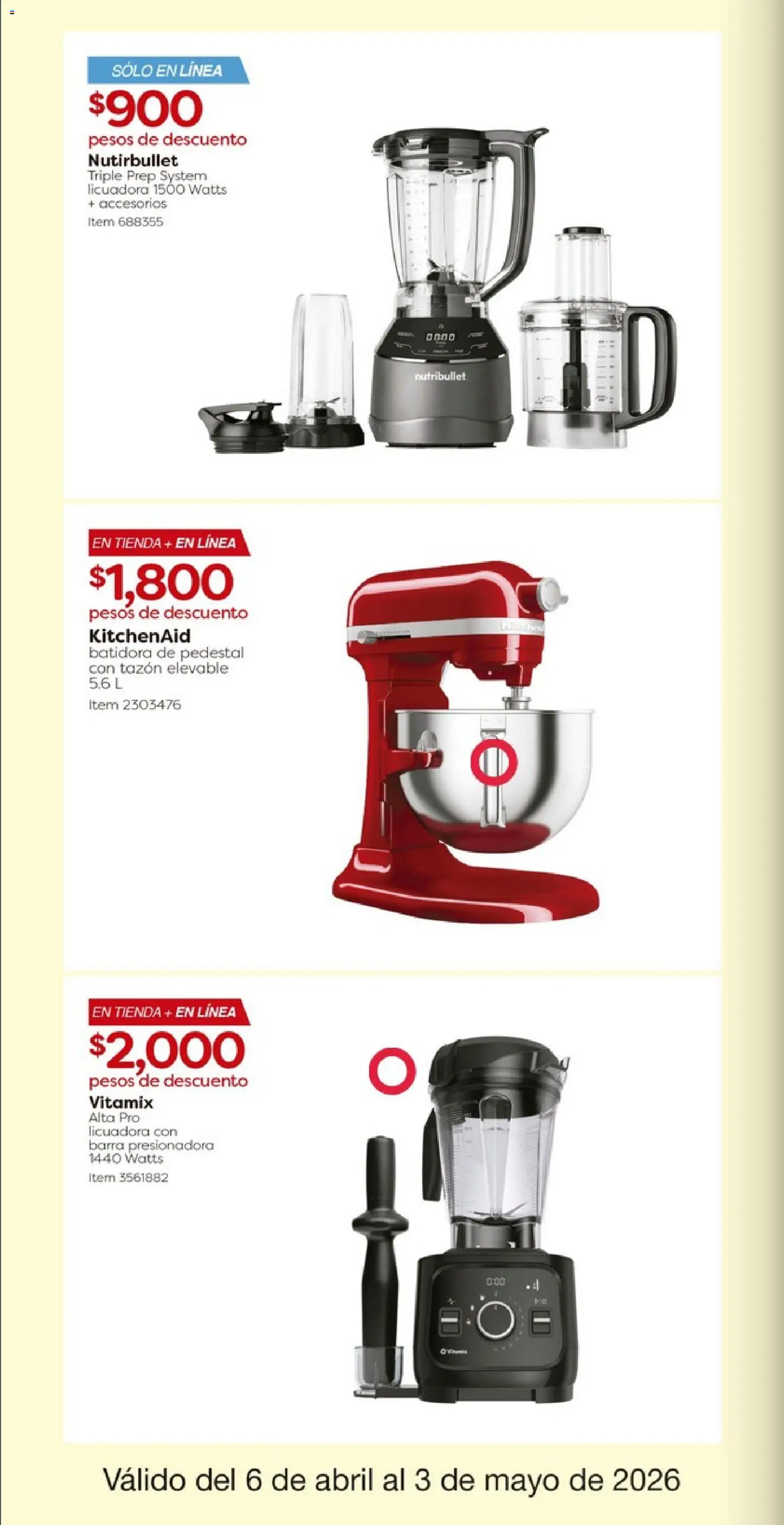 Nuevas ofertas de Costco válidas en toda la República Mexicana desde el 06.04.2026. ¡Encuentra las mejores ofertas en Costco catálogo! | Página: 14 | Productos: Licuadora, Batidora, Barra