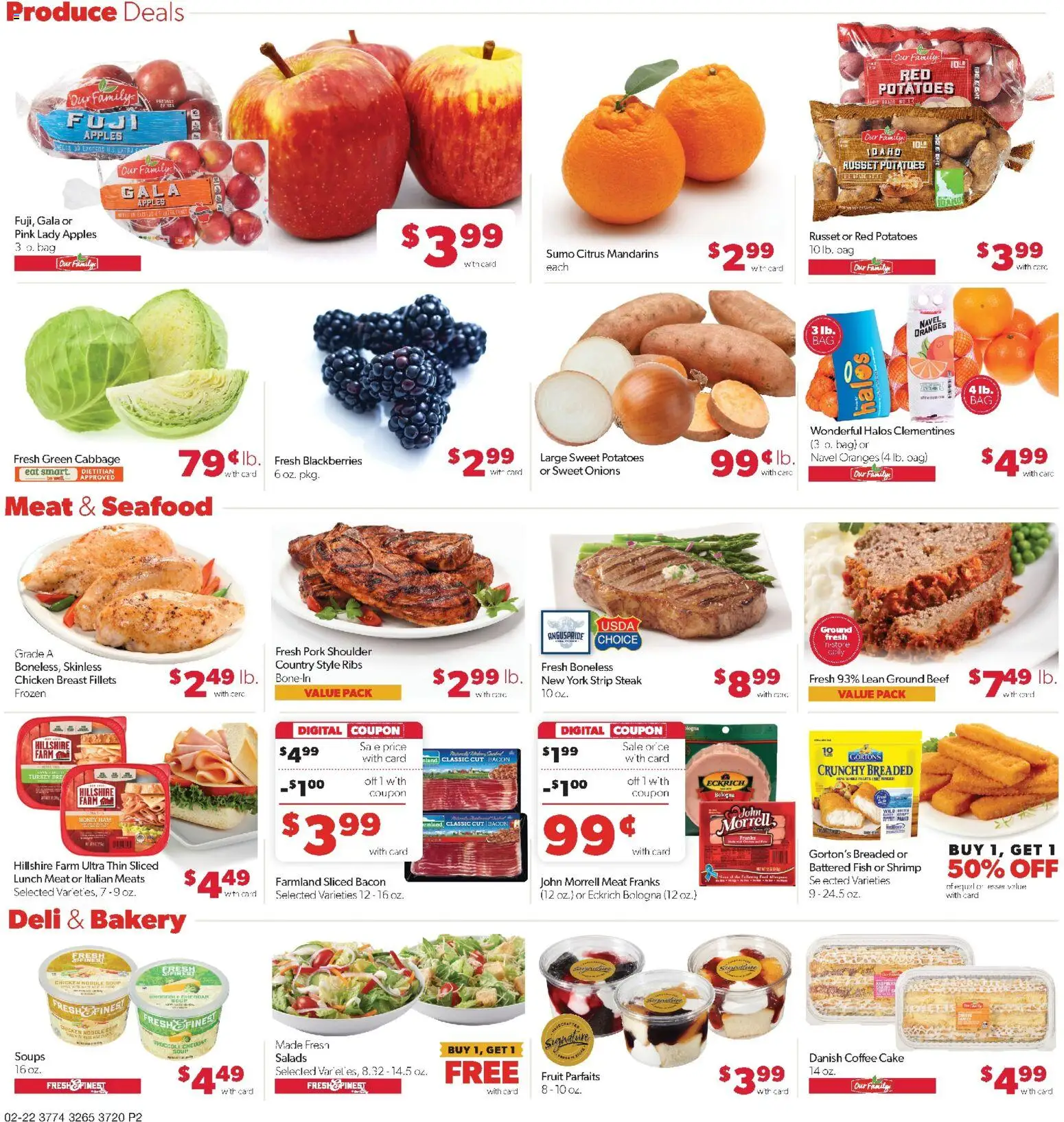Family Fare Weekly Ad - NE - valid from 22.02.2026 | Page: 2 | Products: Mandarins, Coffee, Fish, Beef