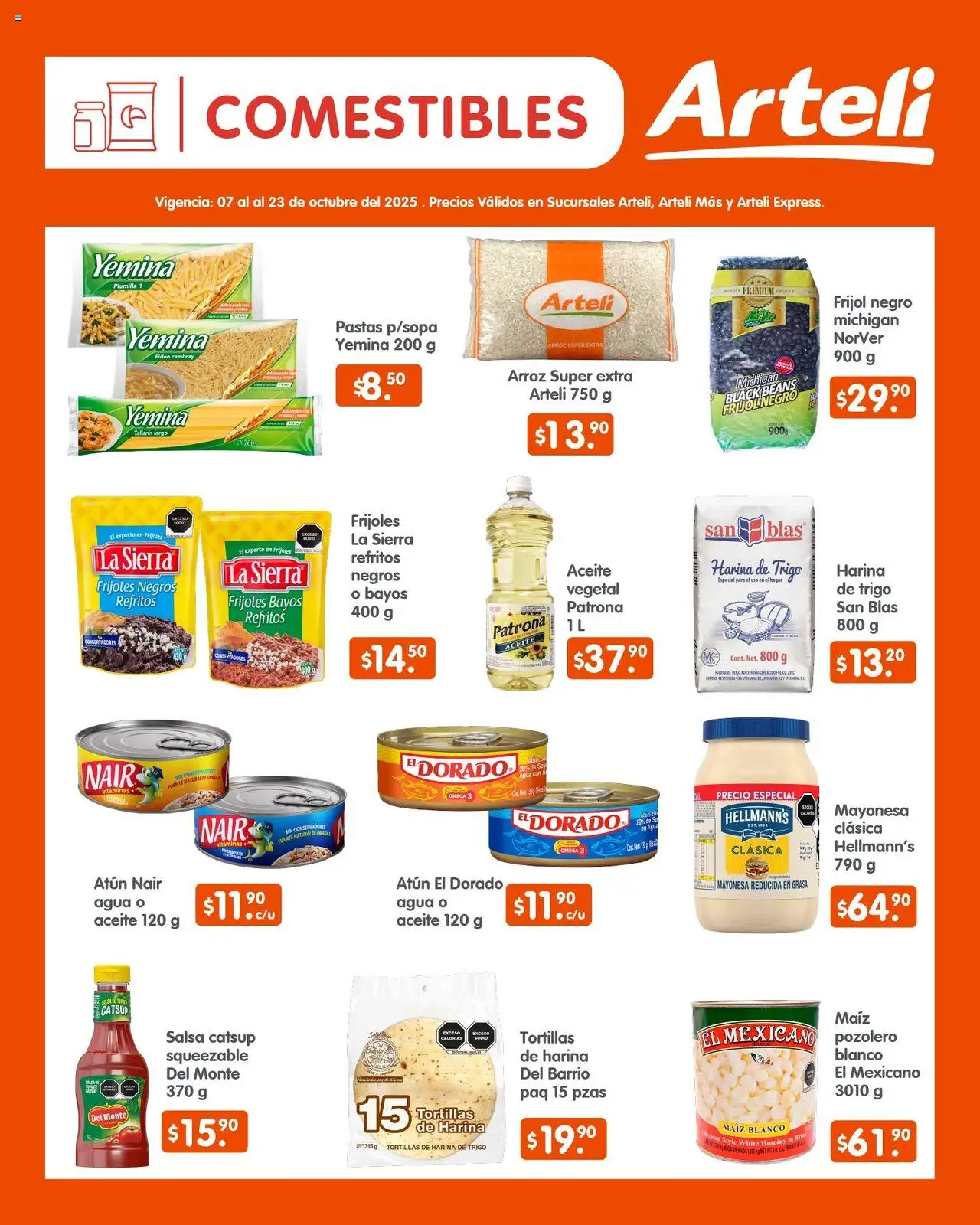 Nuevas ofertas de Arteli válidas en toda la República Mexicana desde el 07.10.2025. ¡Encuentra las mejores ofertas en Arteli - Folleto Quincenal! | Página: 6 | Productos: Maíz, Harina, Mayonesa, Vitaminas